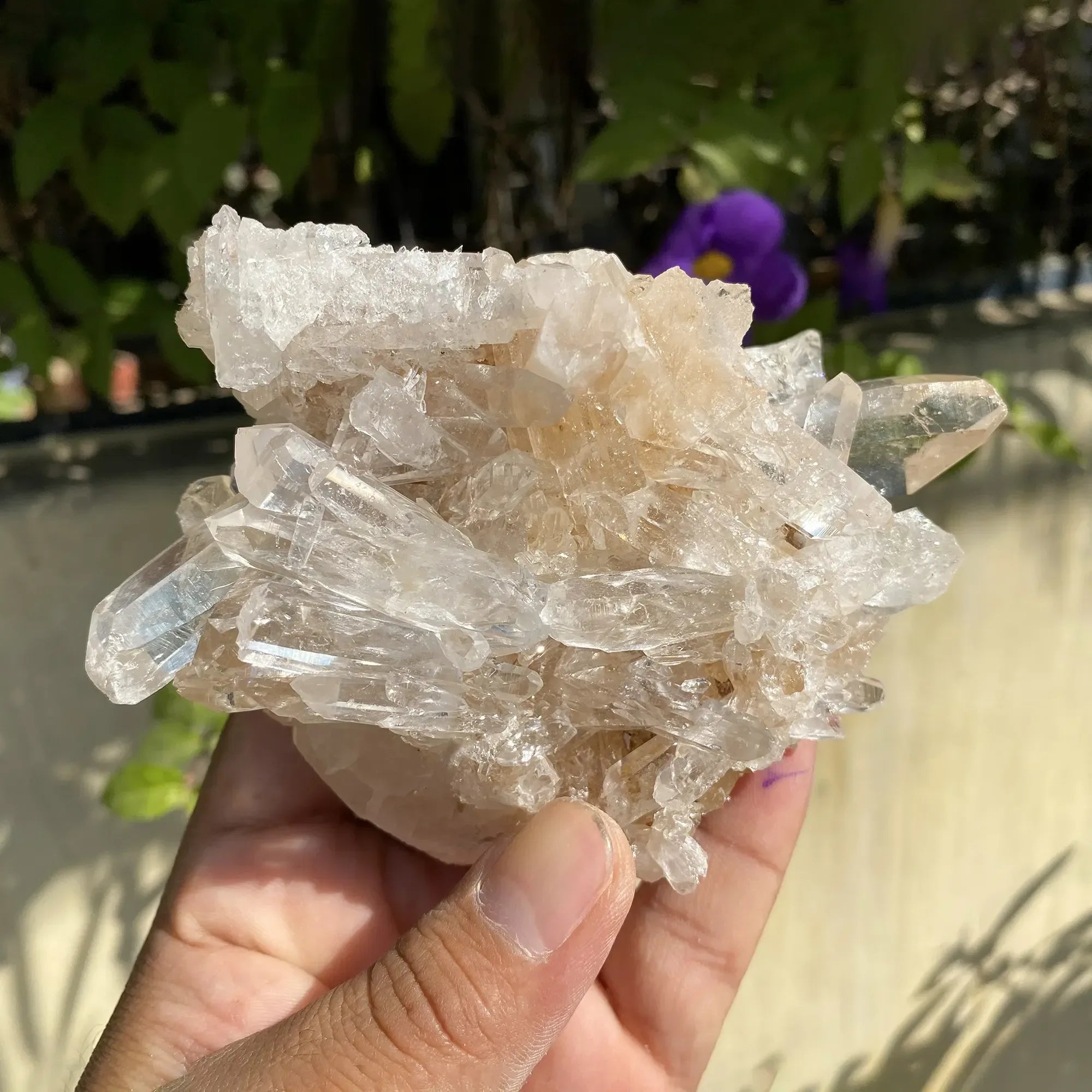 Natural Himalayan White + Pink Quartz Cluster 460g Himalayan Quartz