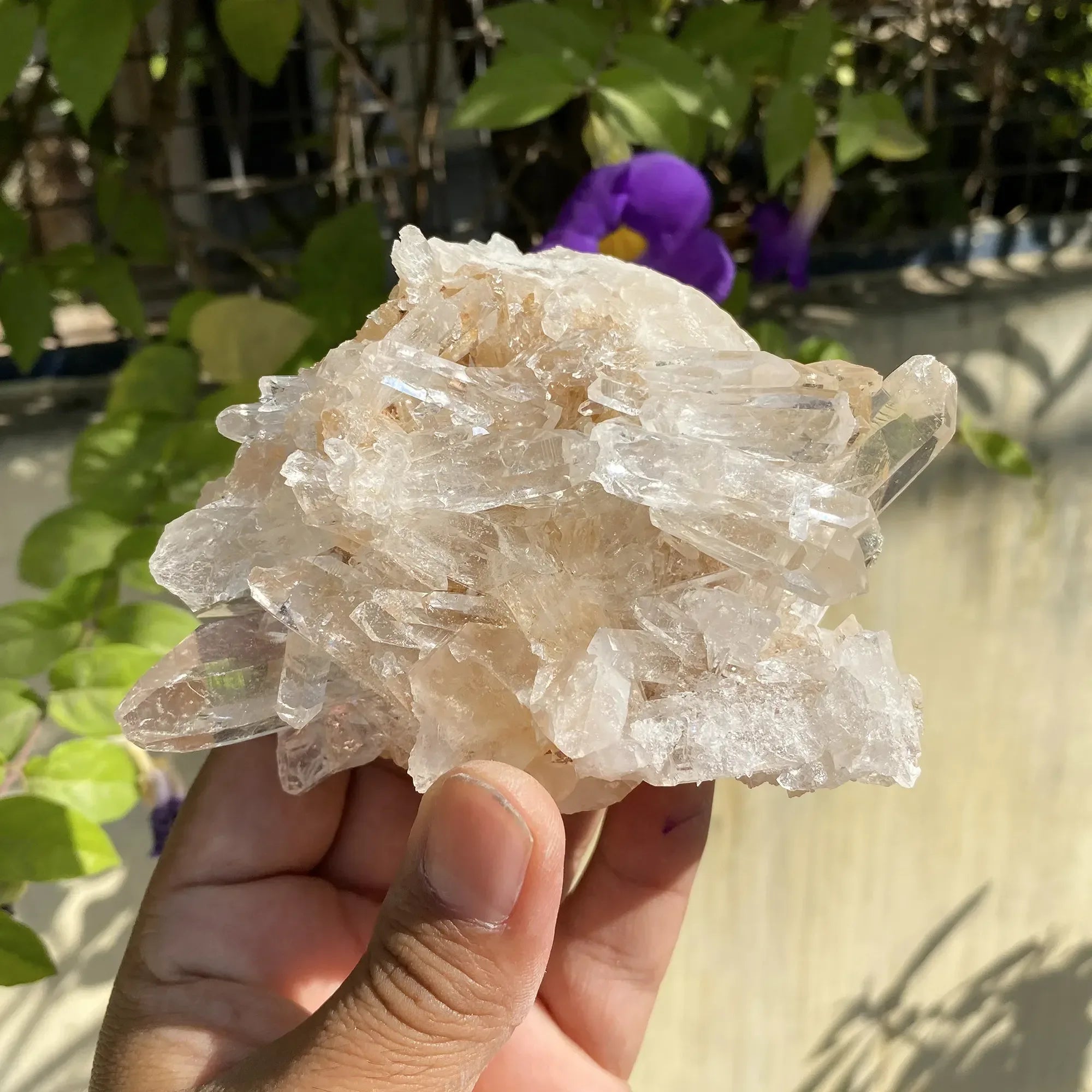 Natural Himalayan White + Pink Quartz Cluster 460g Himalayan Quartz