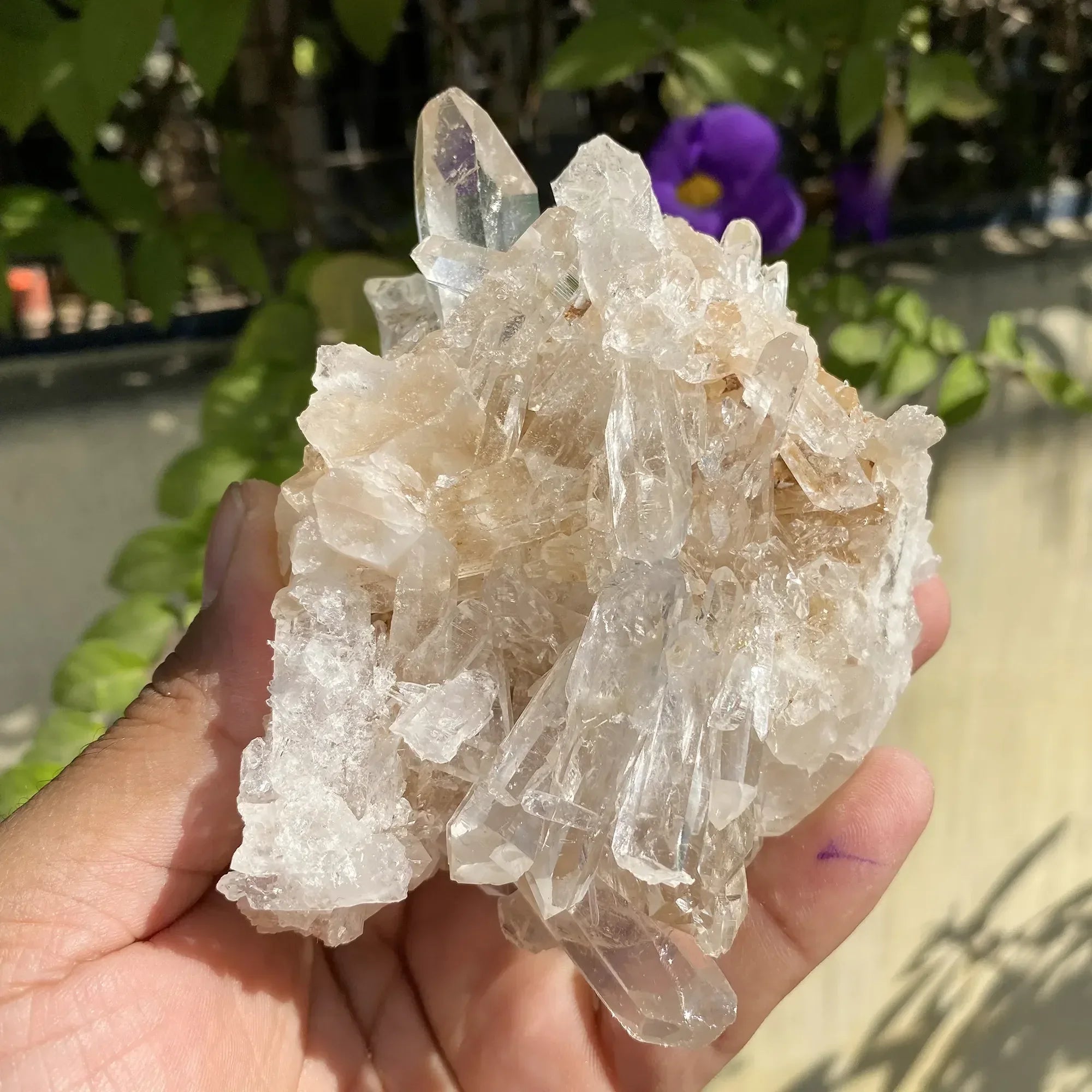 Natural Himalayan White + Pink Quartz Cluster 460g Himalayan Quartz
