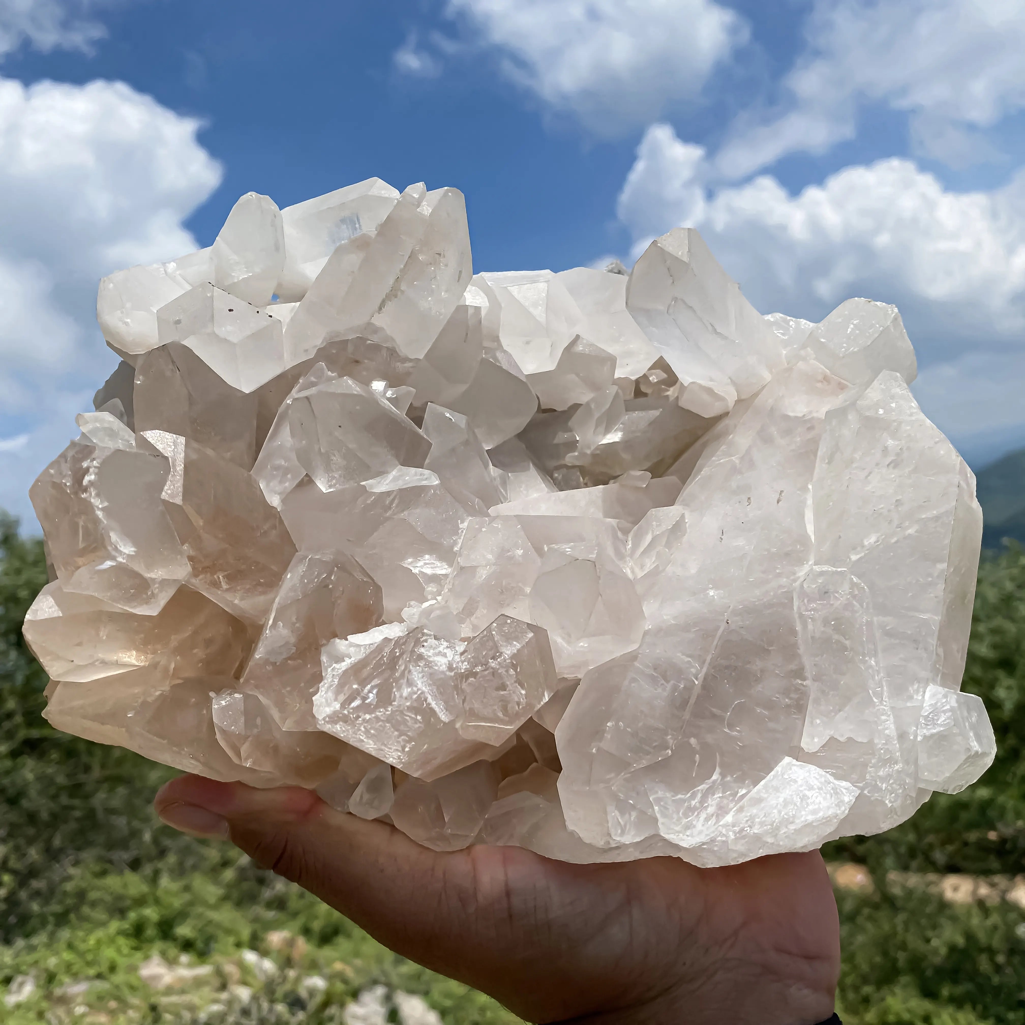 Natural Himalayan Pink Quartz Cluster – 3810 g  Raw Crystal Points