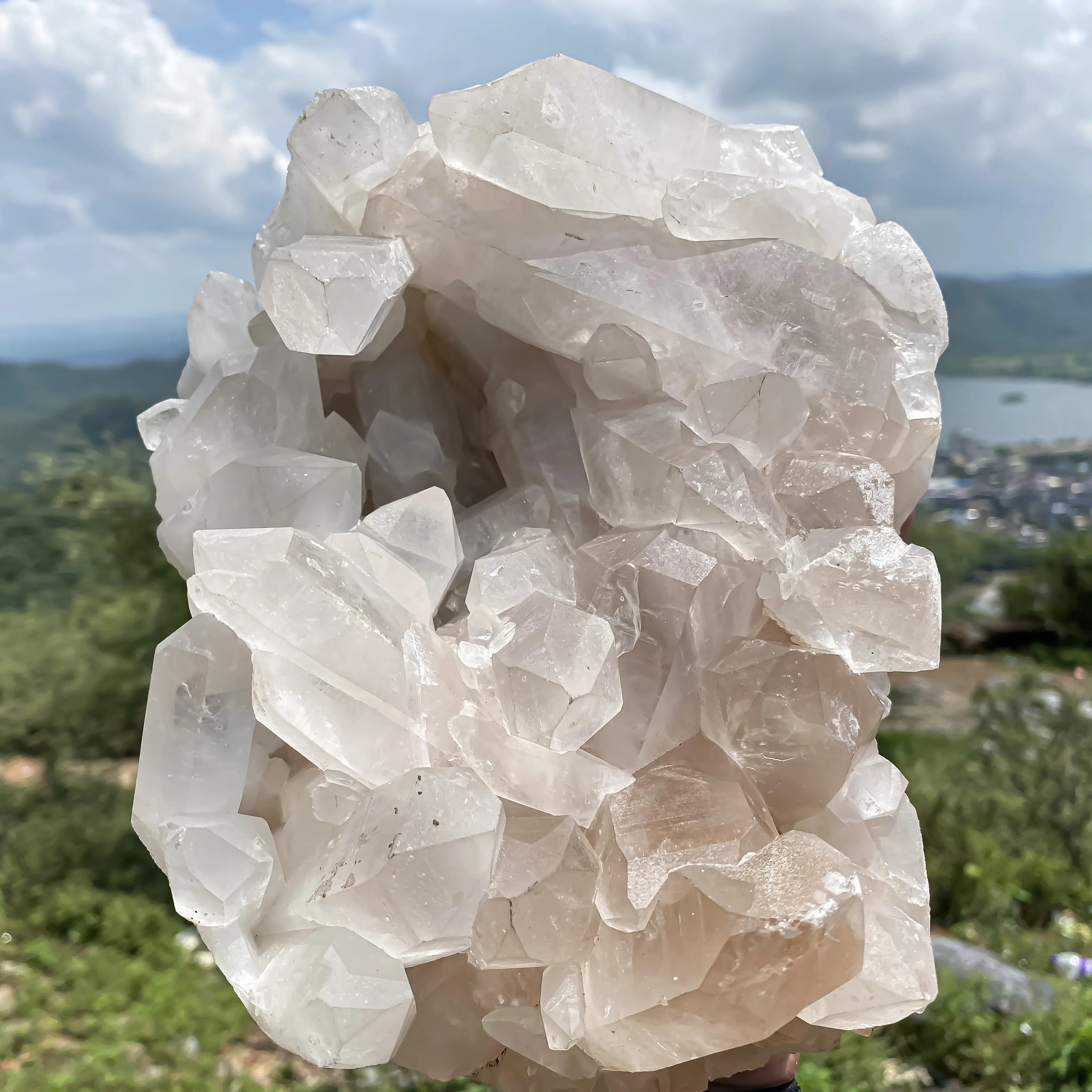 Natural Himalayan Pink Quartz Cluster – 3810 g  Raw Crystal Points