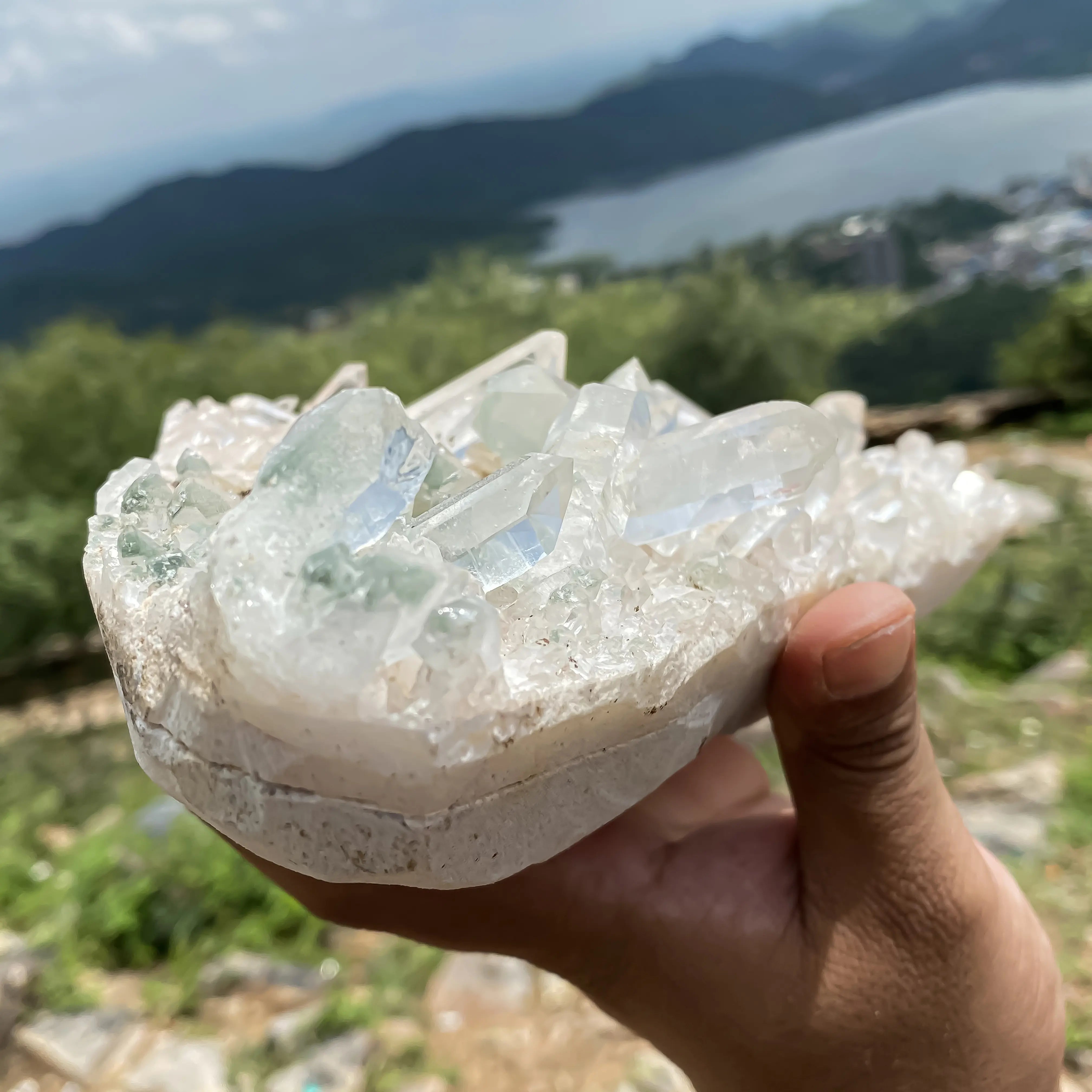 Natural Himalayan Pink Quartz Cluster – 1895 g  Raw Crystal Points