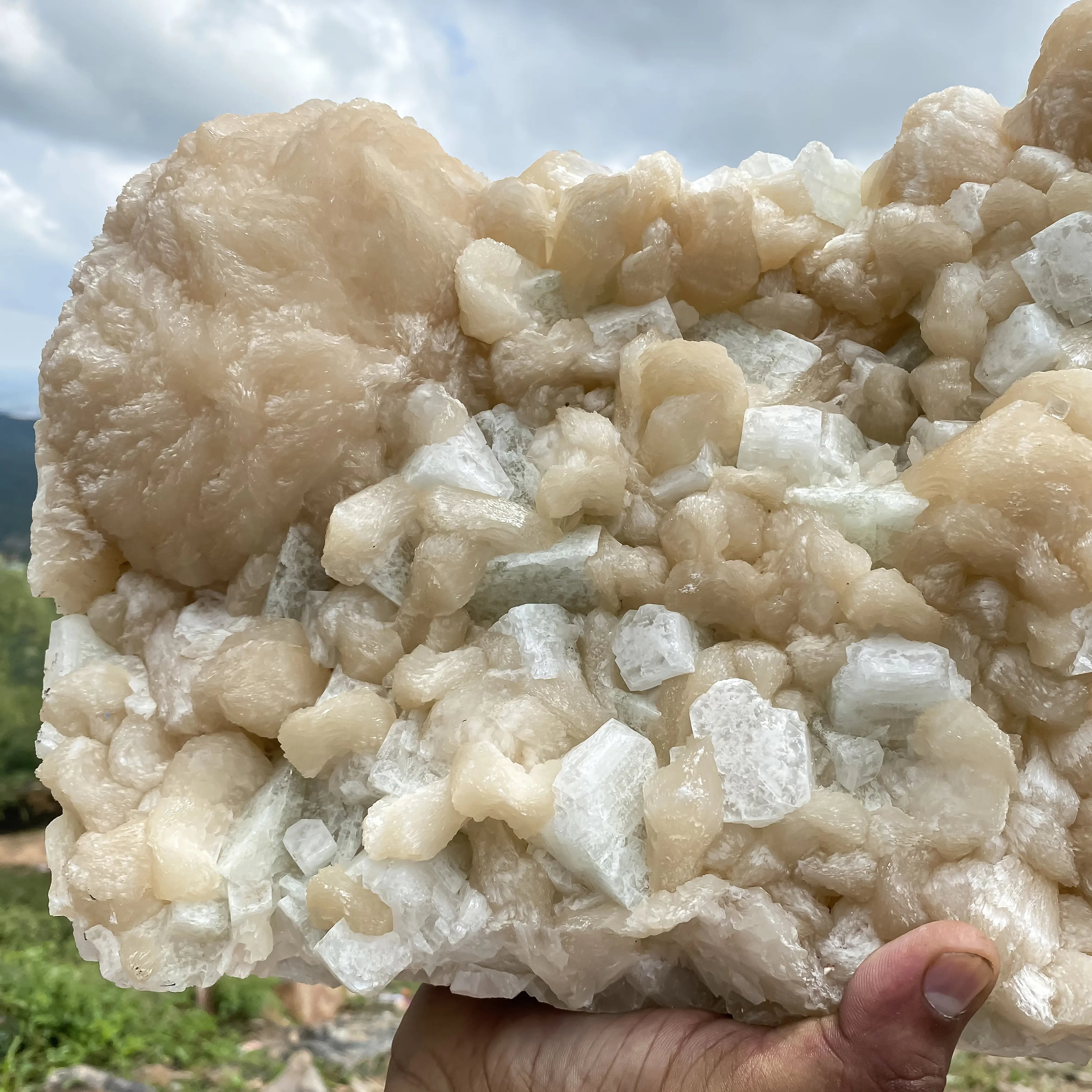 Stilbite with Apophyllite 11,480gm Large Natural Healing Crystal
