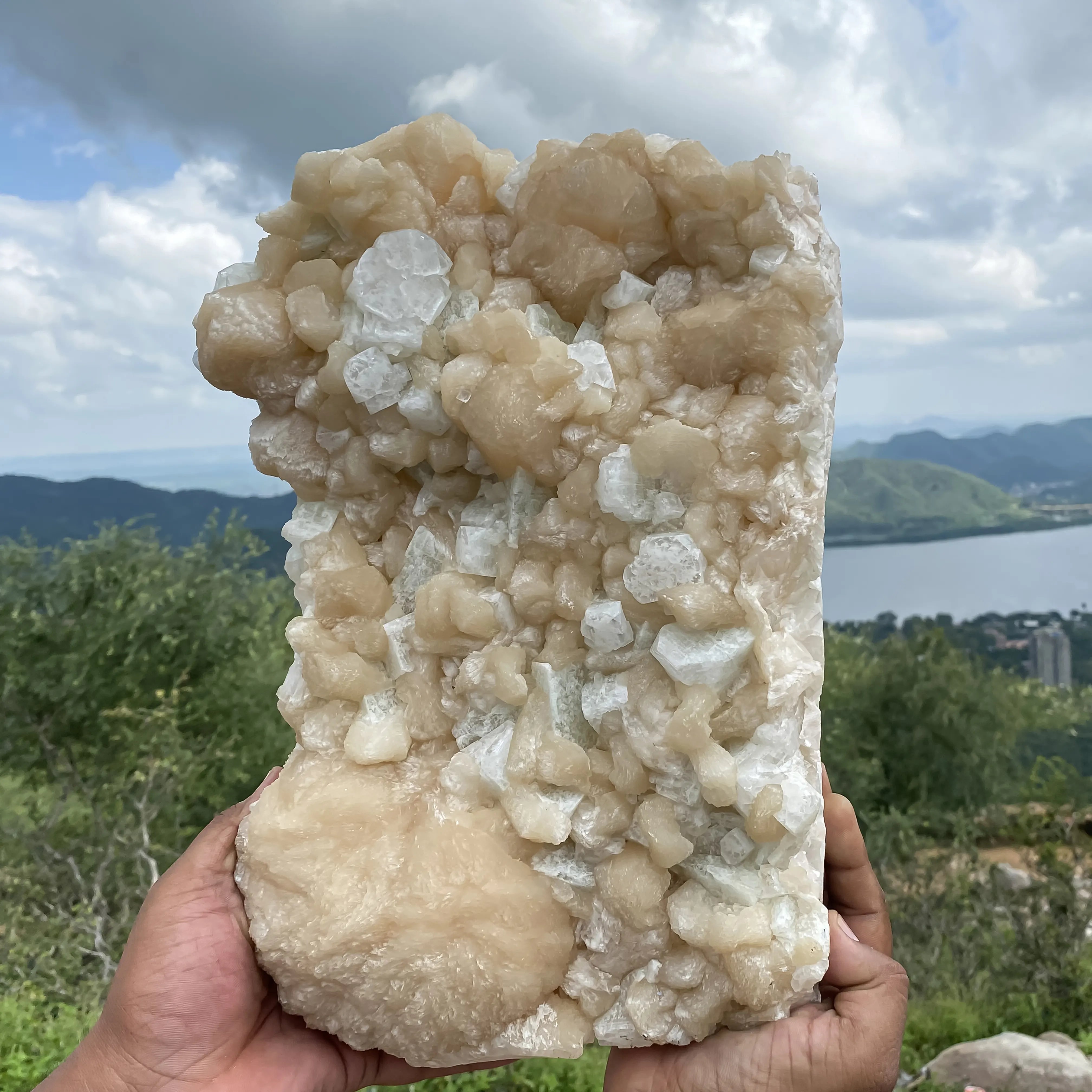 Stilbite with Apophyllite 11,480gm Large Natural Healing Crystal