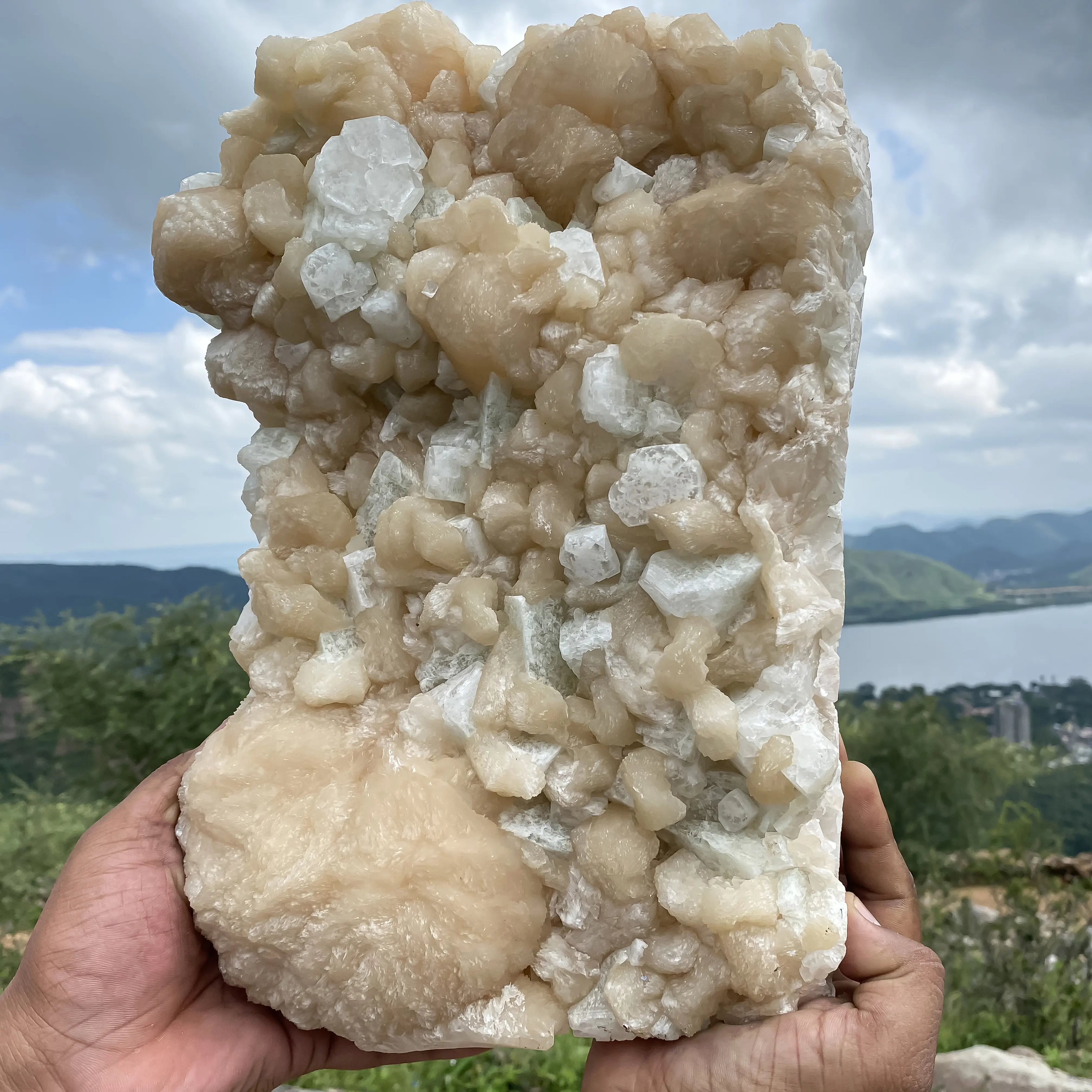 Stilbite with Apophyllite 11,480gm Large Natural Healing Crystal