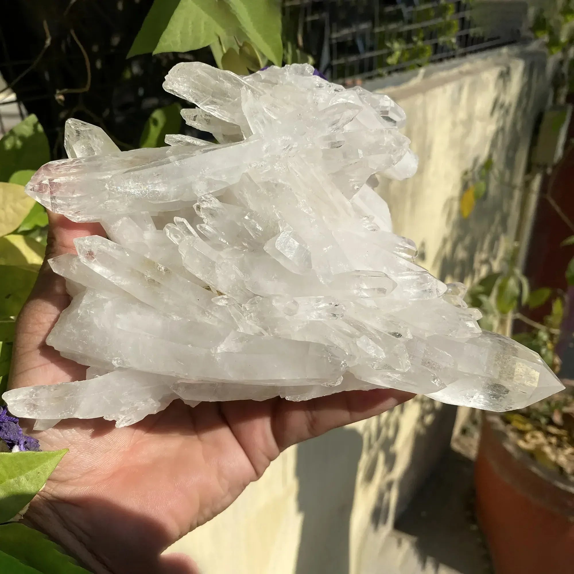 Natural Himalayan White Quartz Cluster 1075g Himalayan Quartz