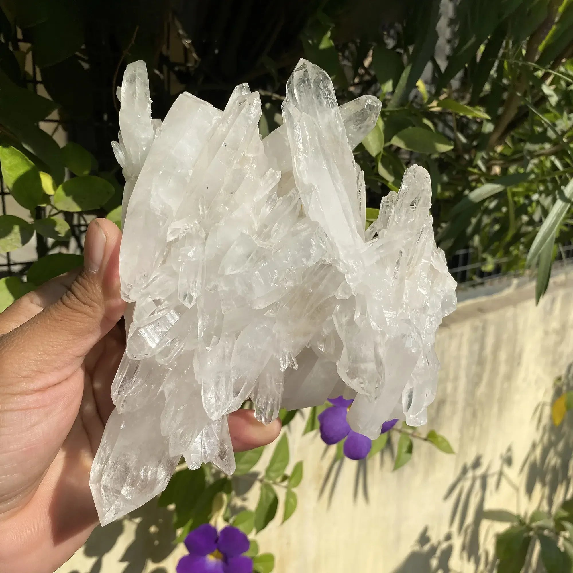 Natural Himalayan White Quartz Cluster 1075g Himalayan Quartz