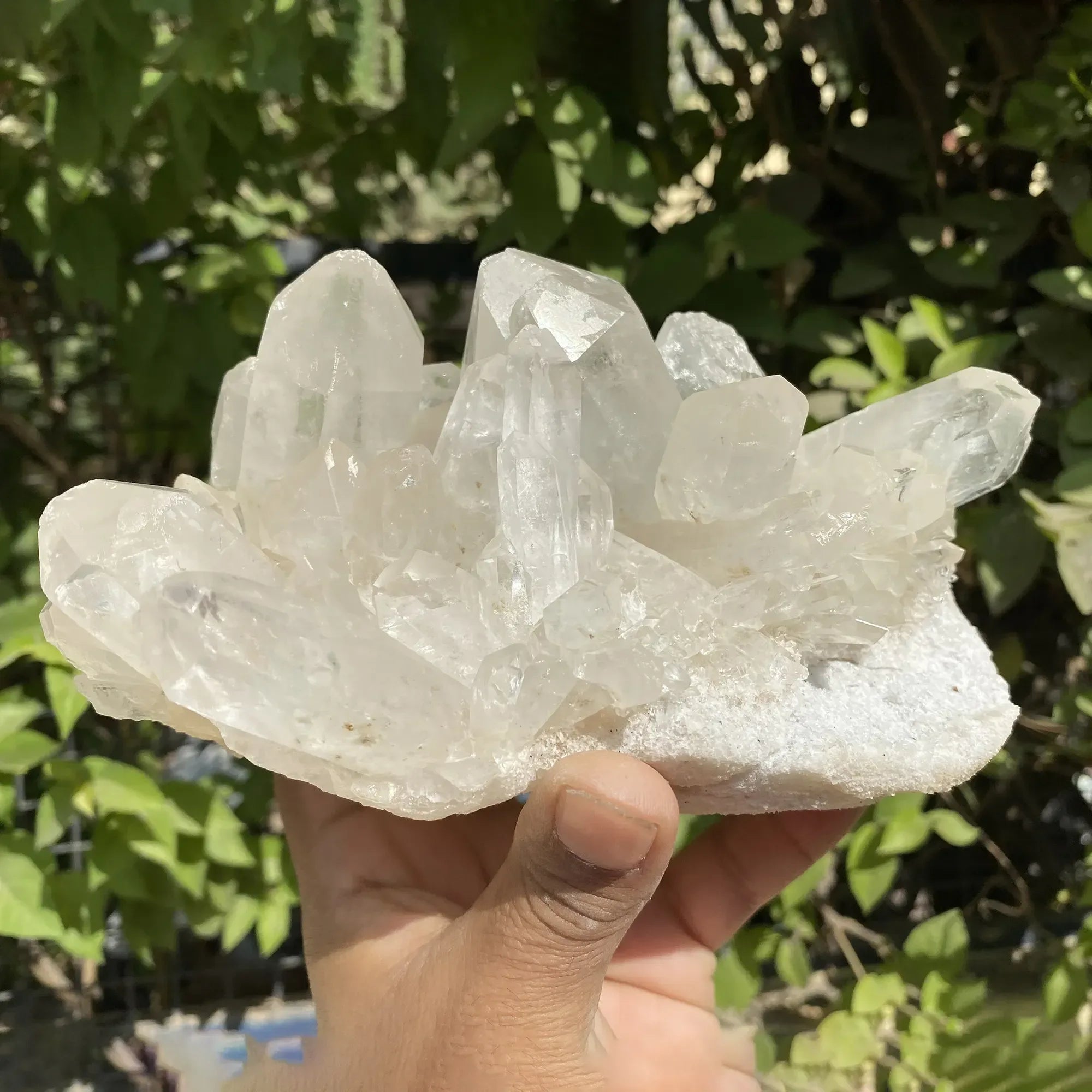 Natural Himalayan White Quartz Cluster 1495g Himalayan Quartz