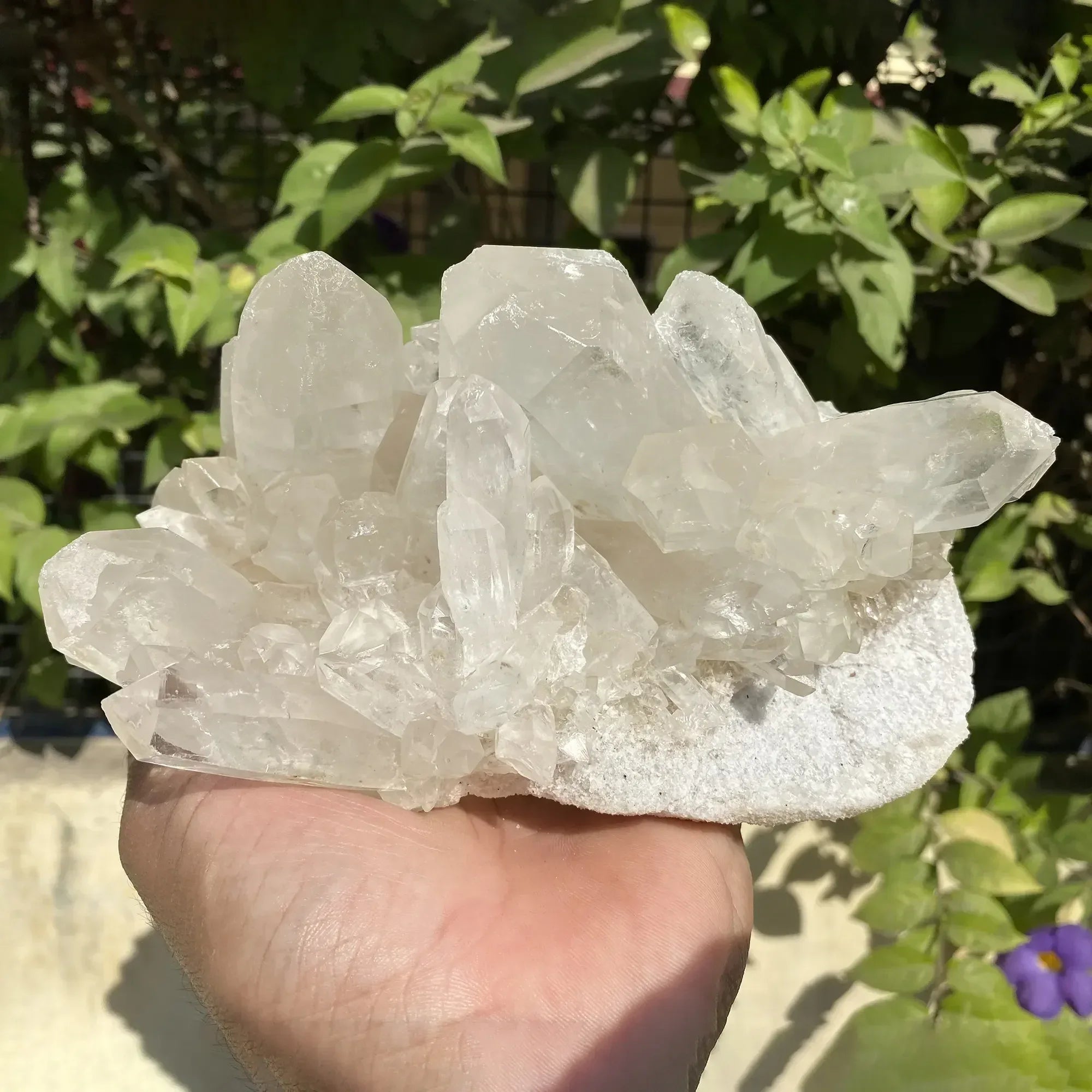 Natural Himalayan White Quartz Cluster 1495g Himalayan Quartz
