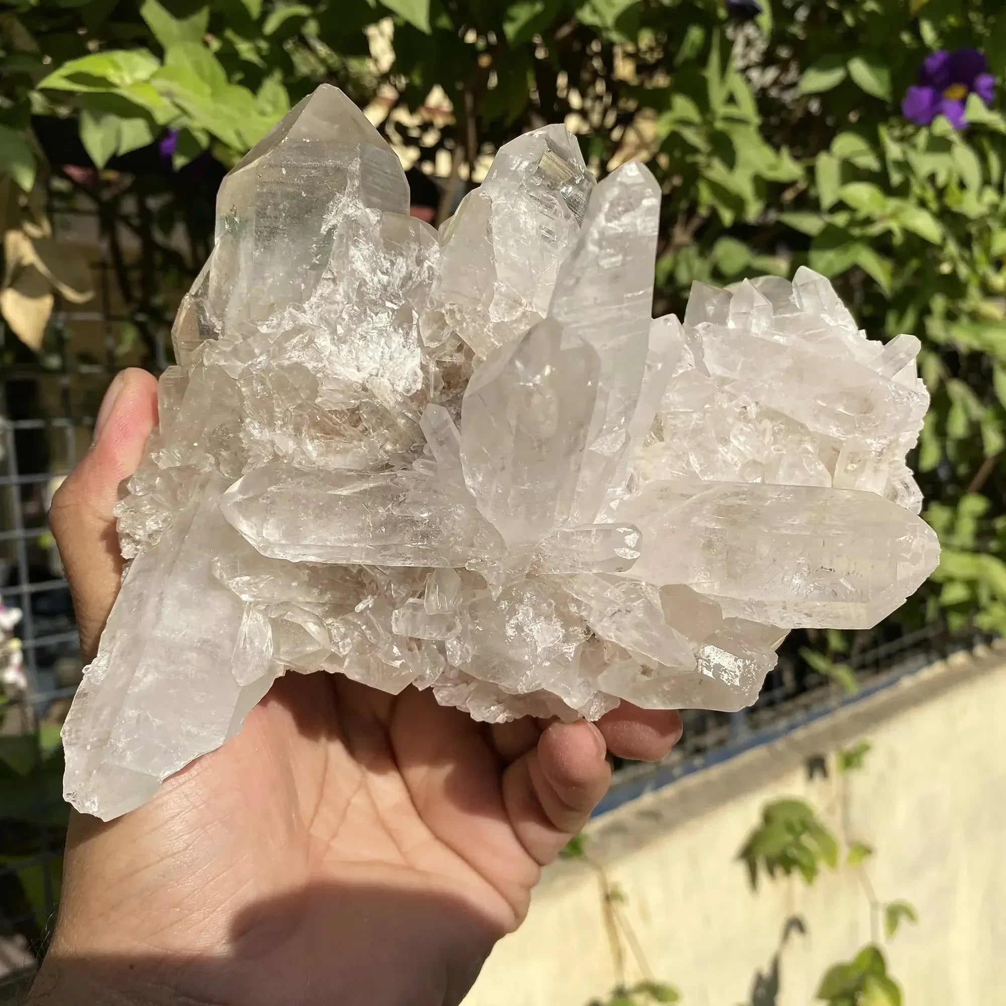 Natural Himalayan White Quartz Cluster 1065g Himalayan Quartz
