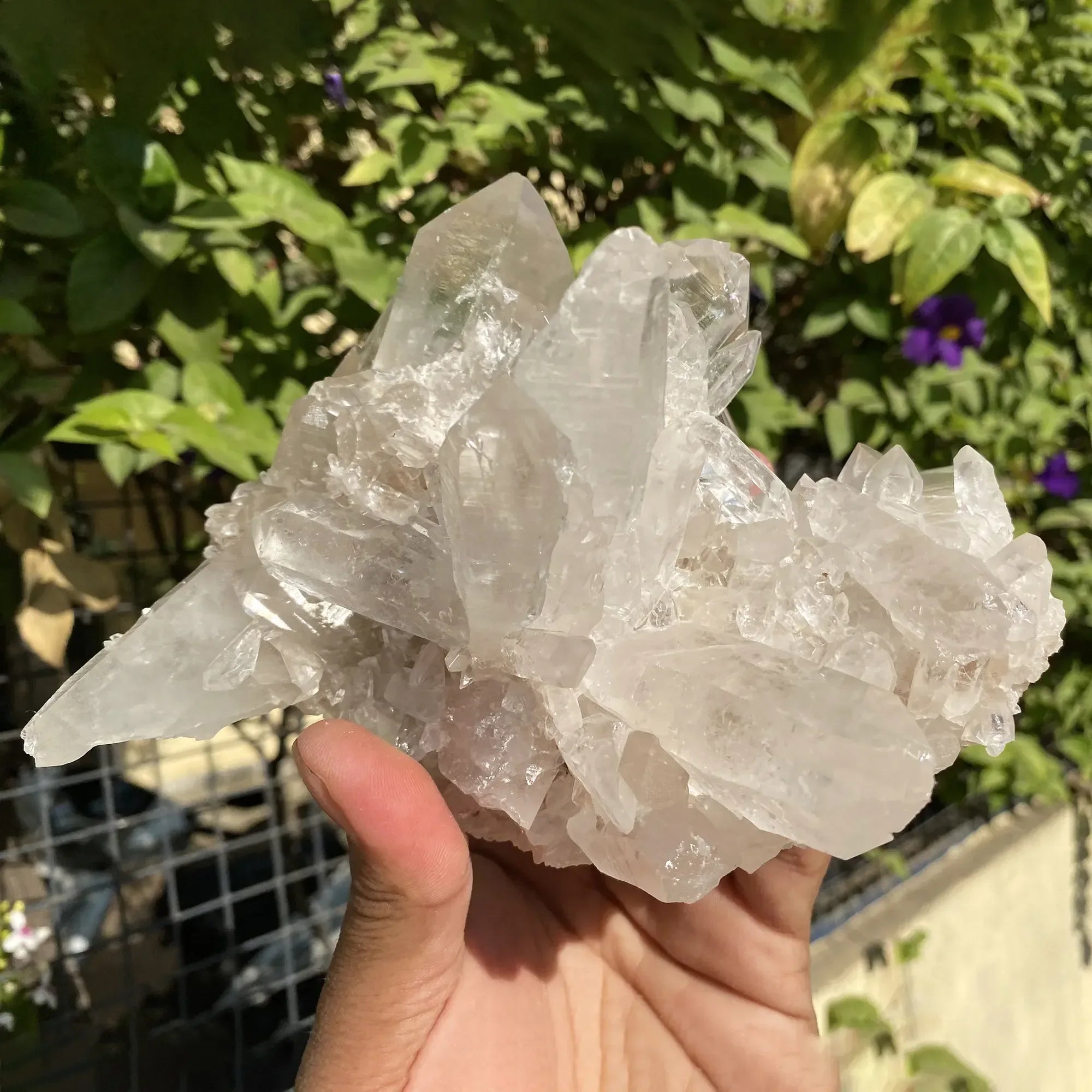 Natural Himalayan White Quartz Cluster 1065g Himalayan Quartz