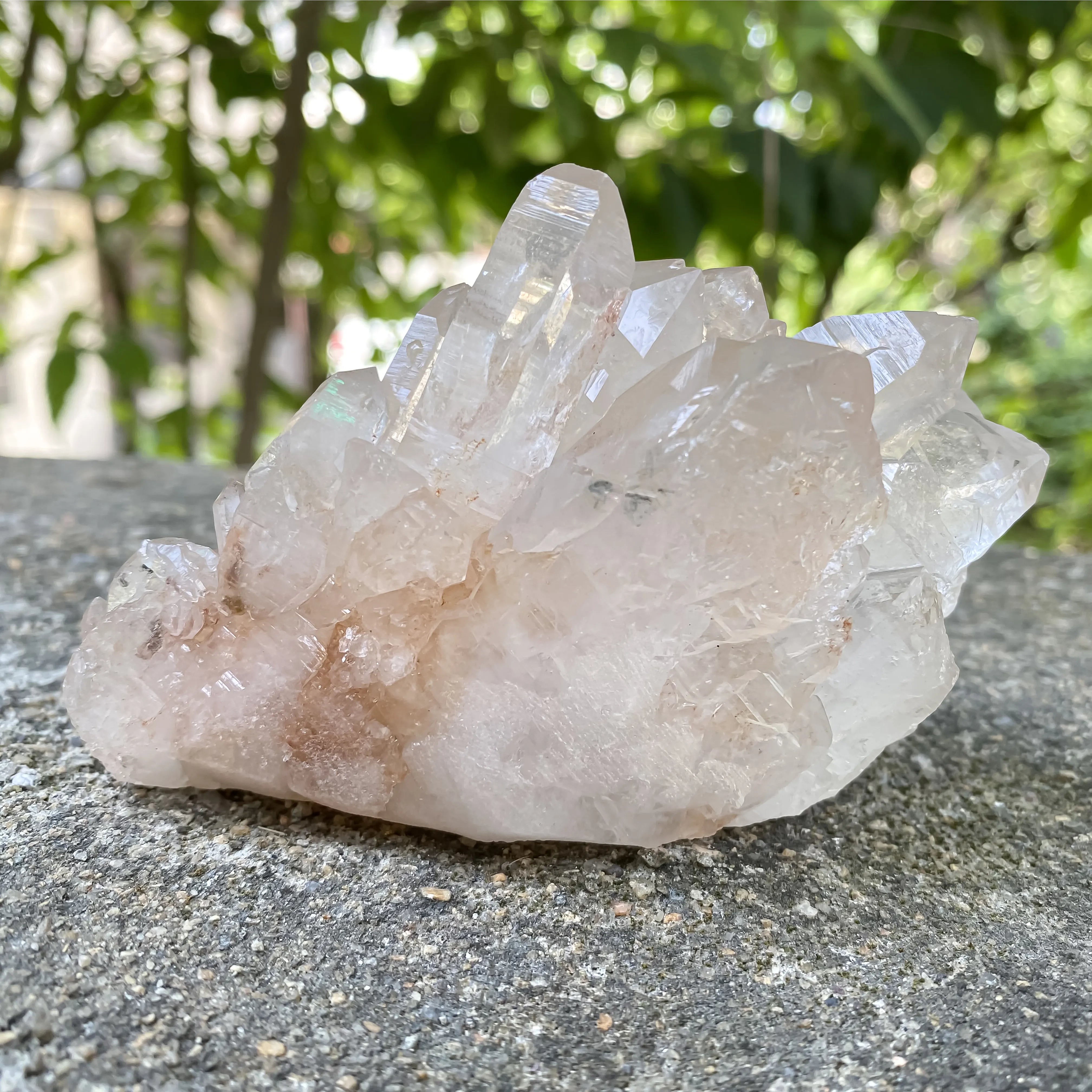 Natural Himalayan Pink Quartz Cluster 360g Healing Crystal
