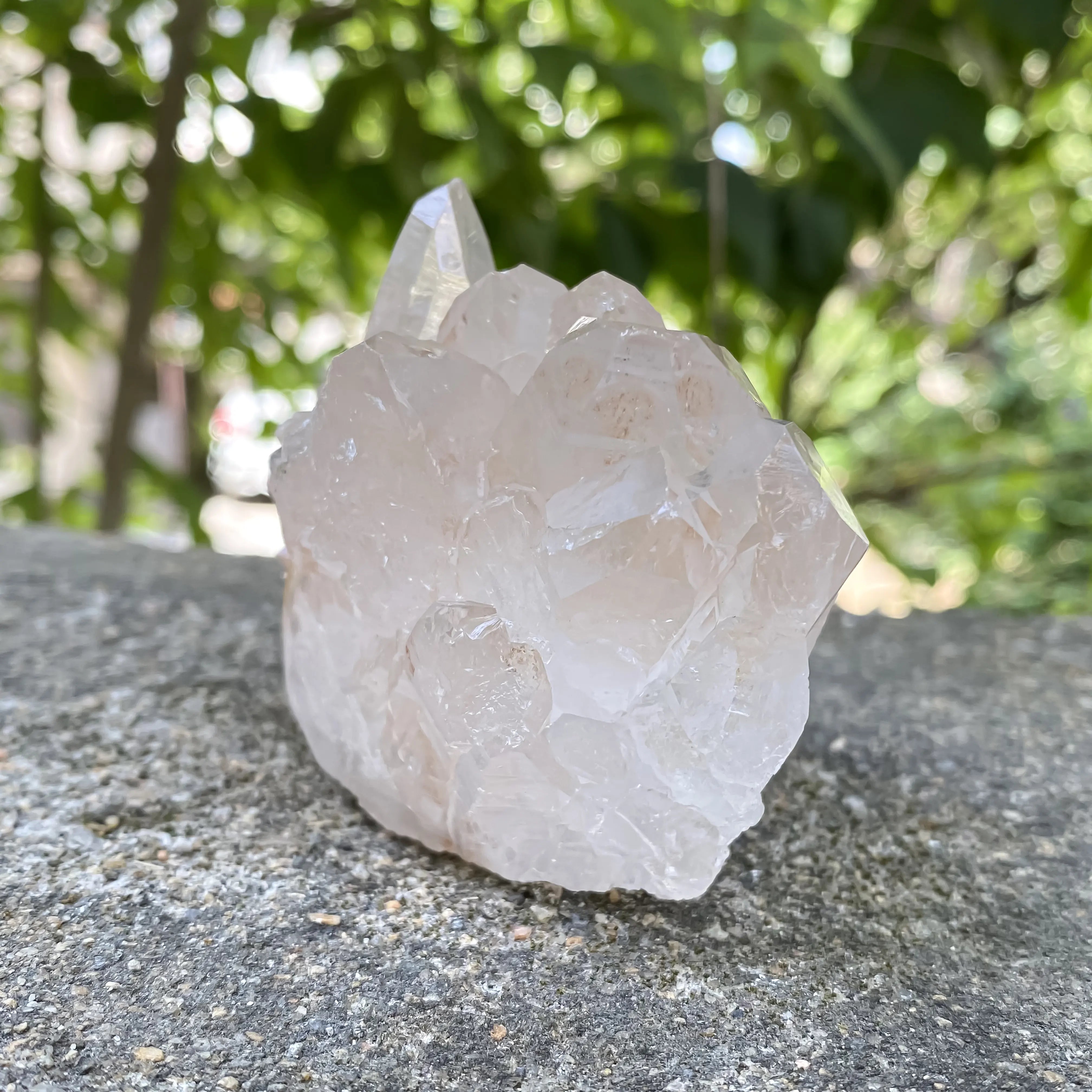 Natural Himalayan Pink Quartz Cluster 360g Healing Crystal