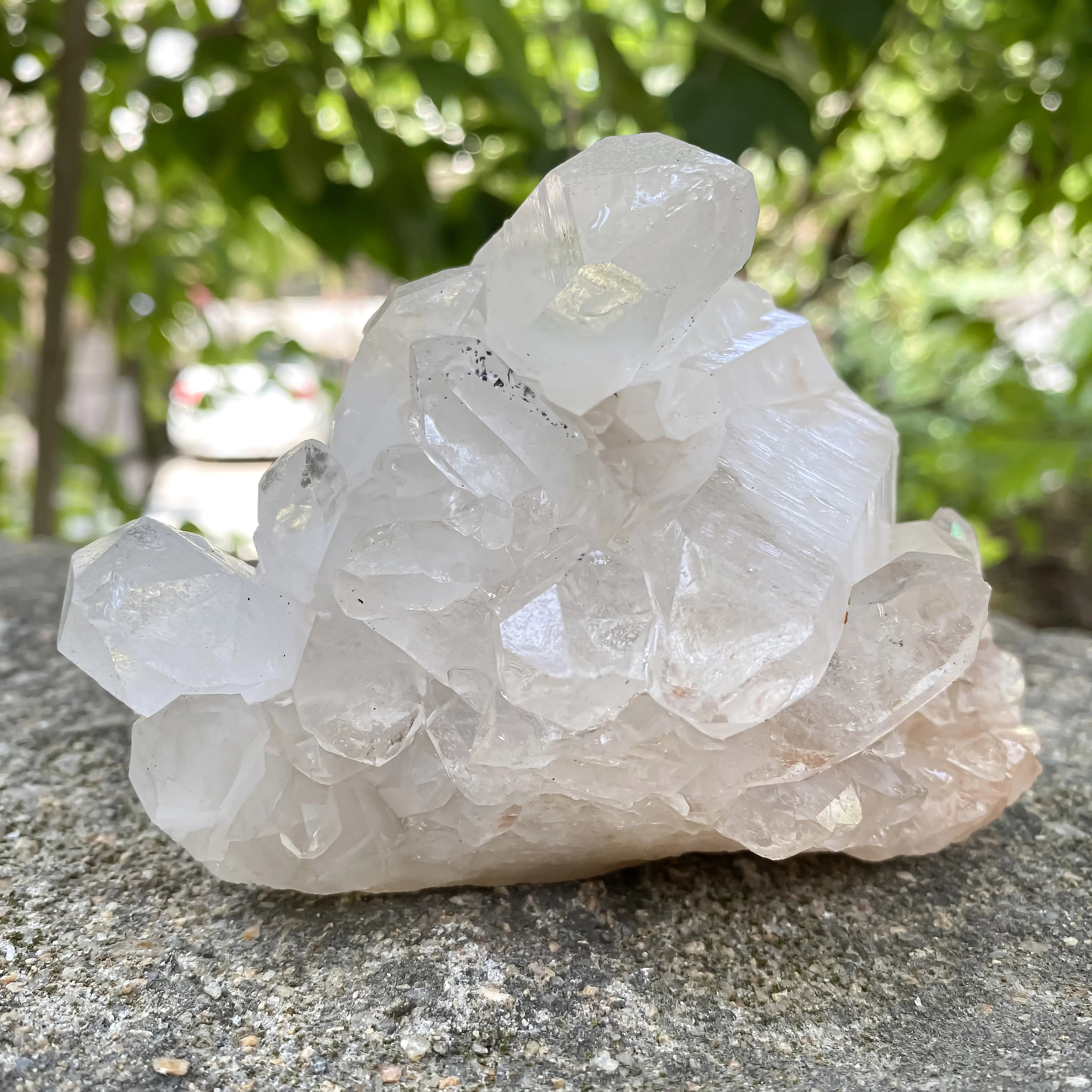 Natural Himalayan Pink Quartz Cluster 400g Healing Crystal