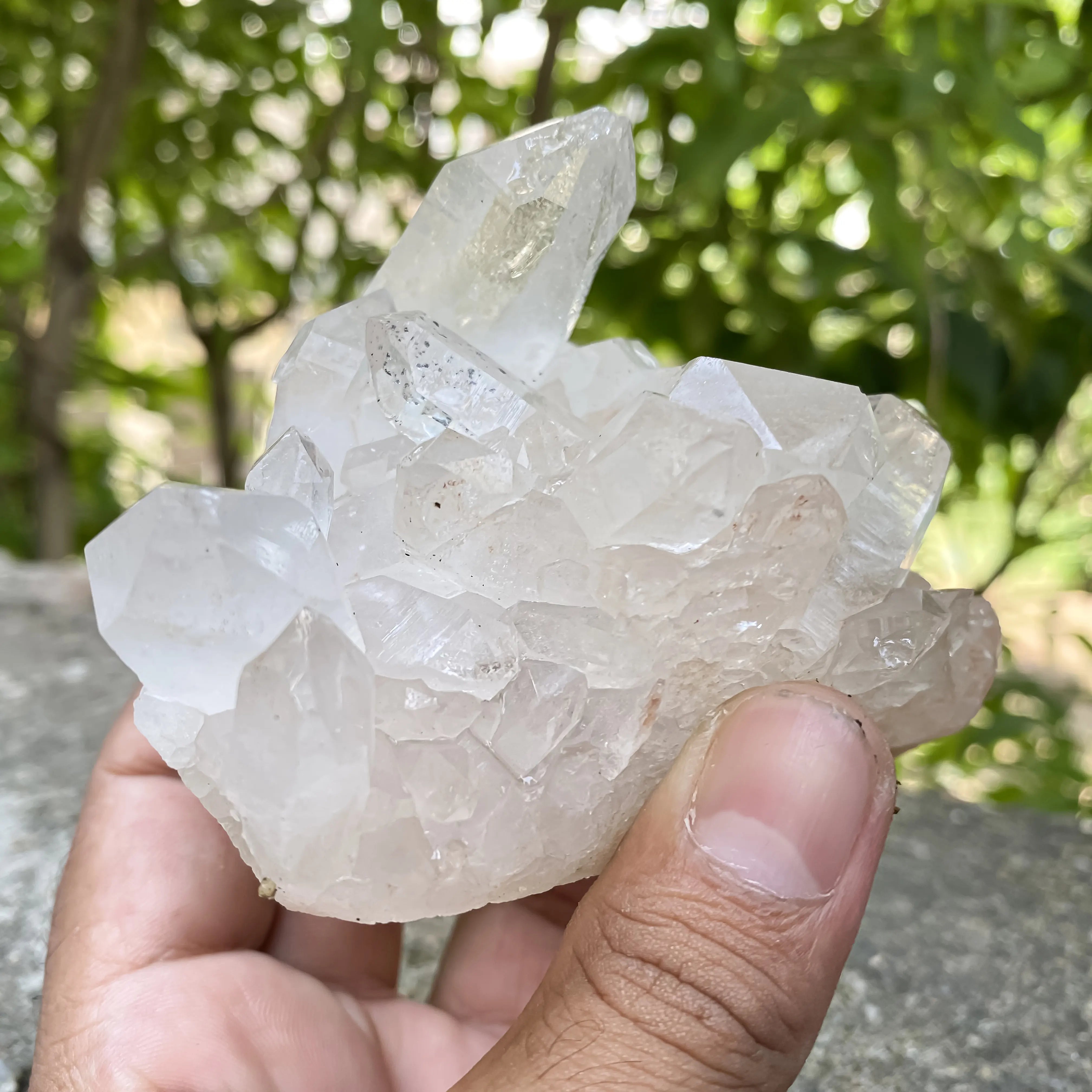 Natural Himalayan Pink Quartz Cluster 400g Healing Crystal