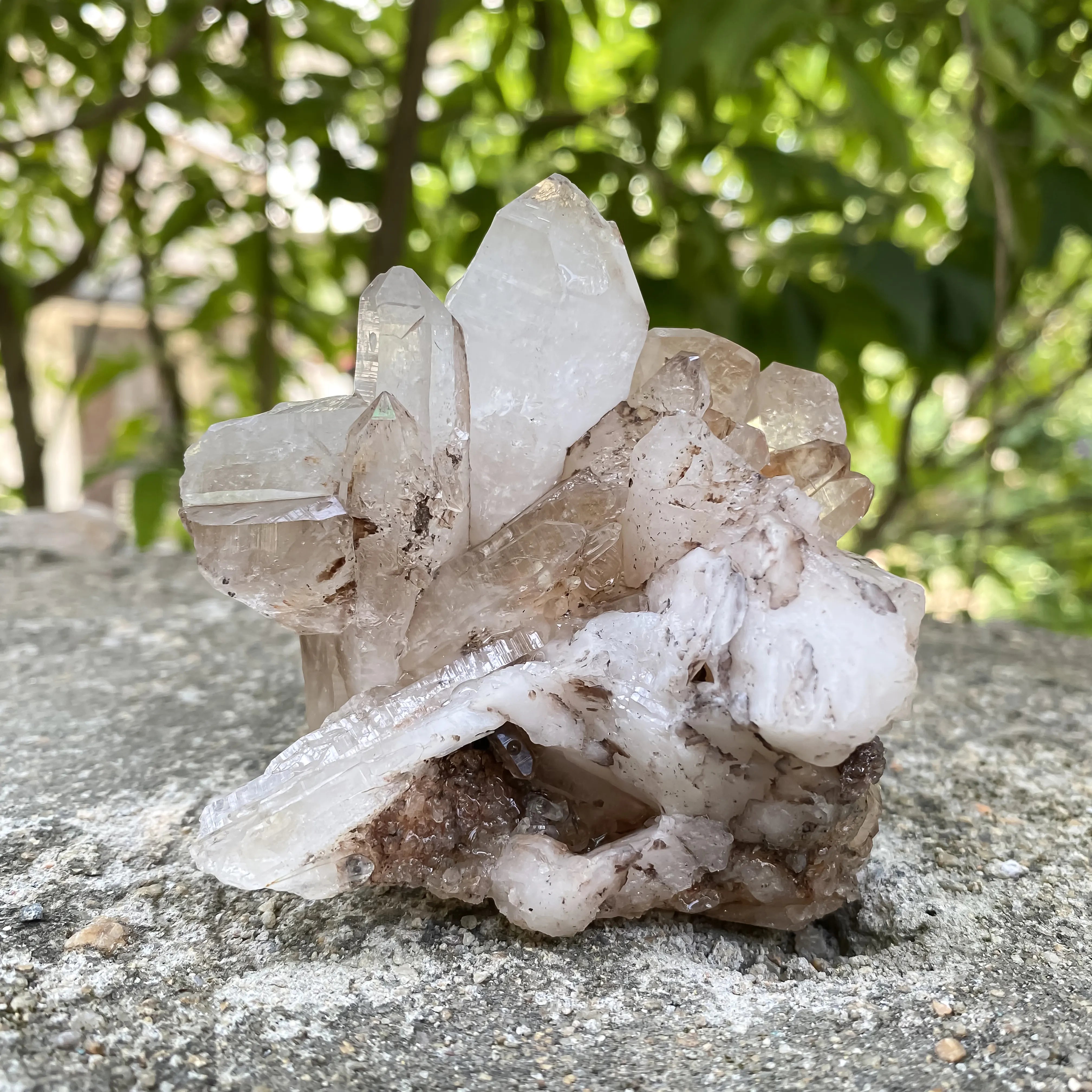 Natural Himalayan Pink Quartz Cluster 330g Healing Crystal