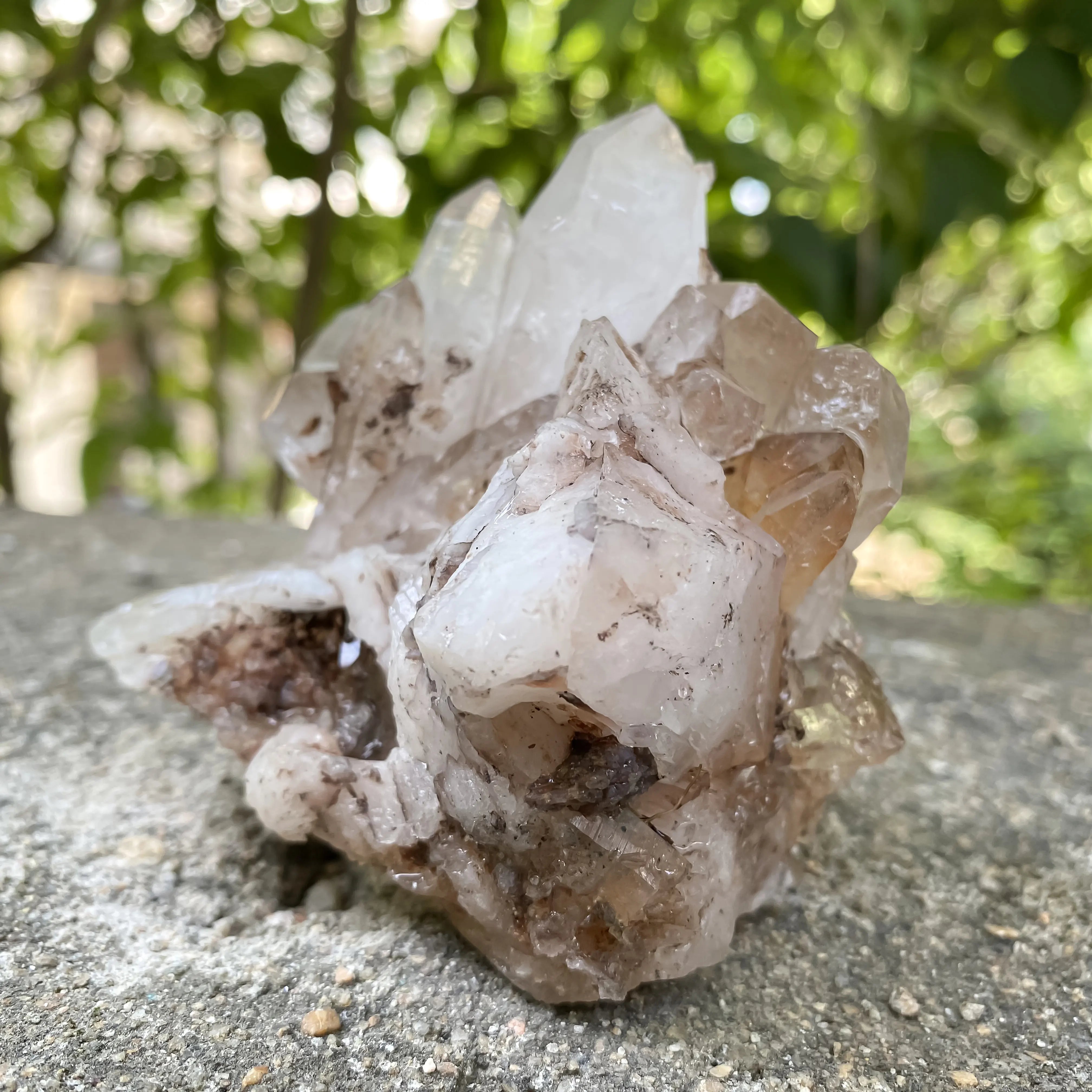 Natural Himalayan Pink Quartz Cluster 330g Healing Crystal