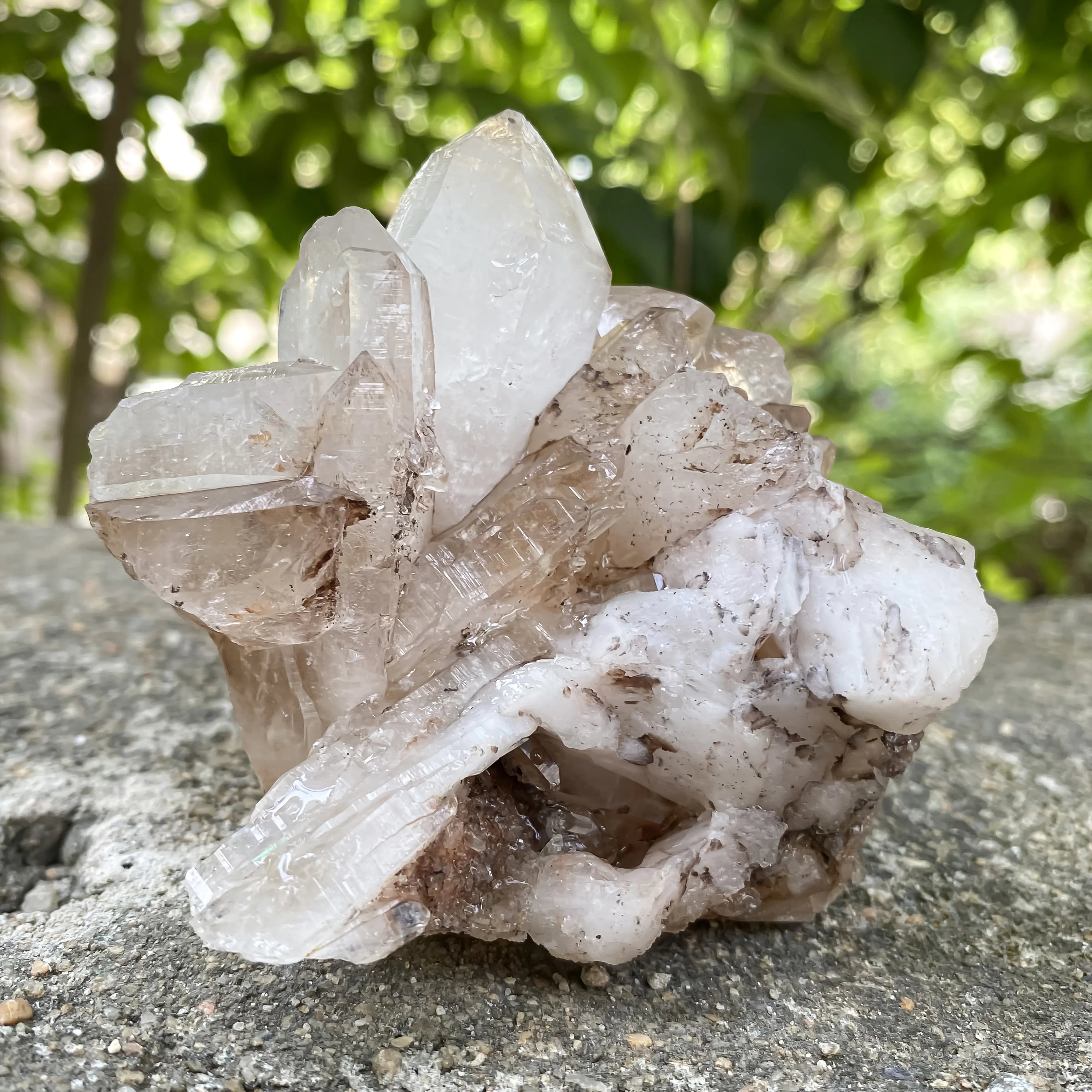 Natural Himalayan Pink Quartz Cluster 330g Healing Crystal