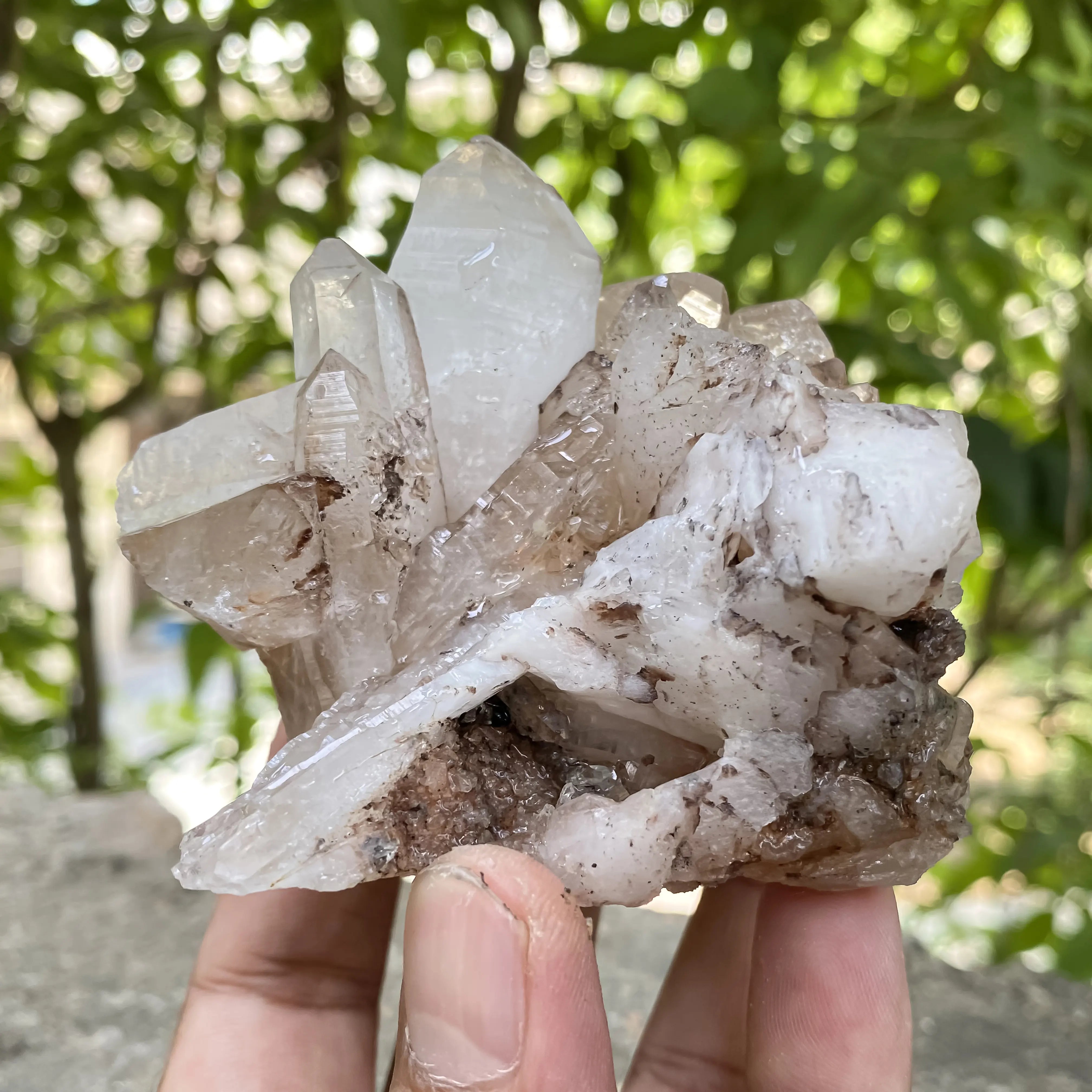 Natural Himalayan Pink Quartz Cluster 330g Healing Crystal