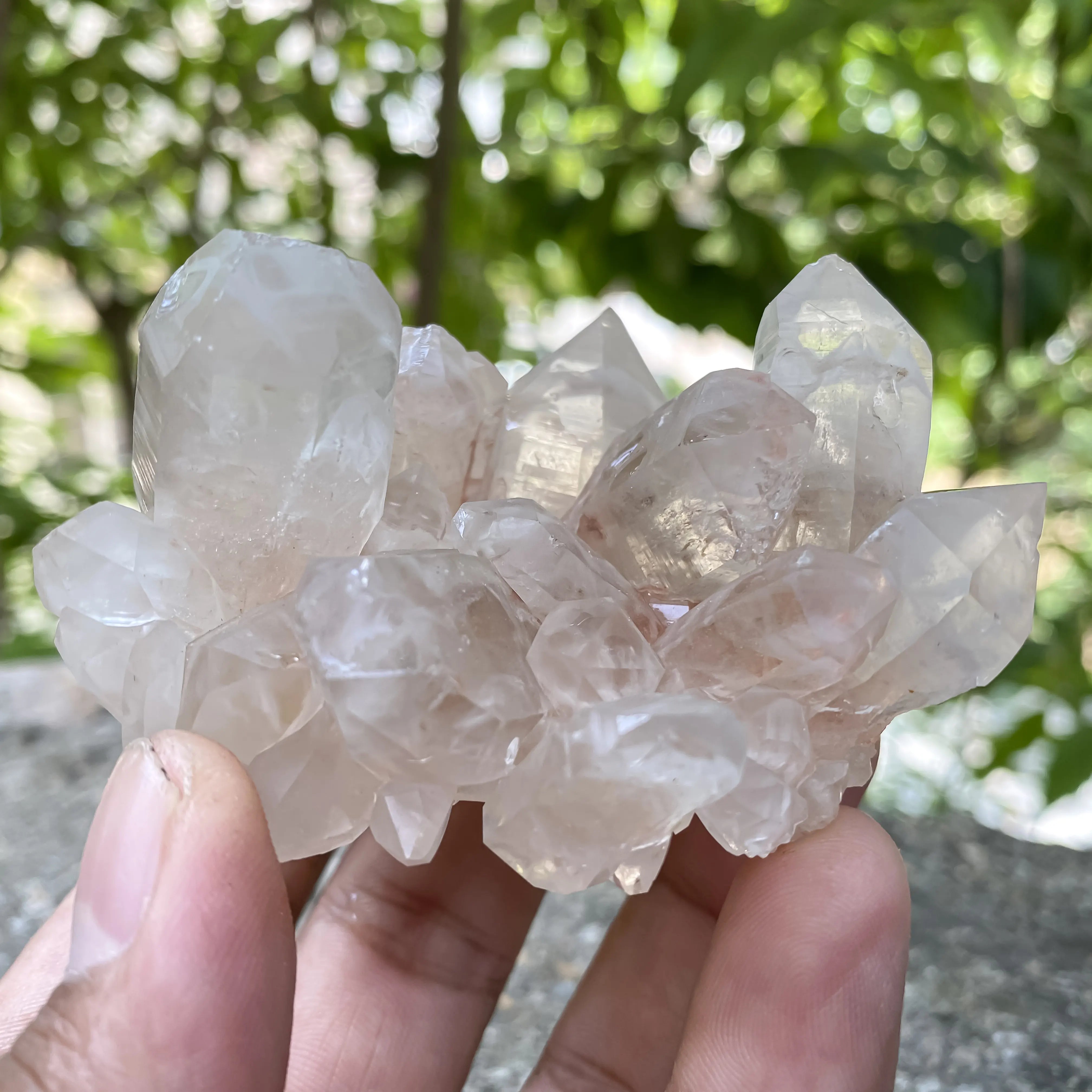 Natural Himalayan Pink Quartz Cluster 175g Healing Crystal Meditation