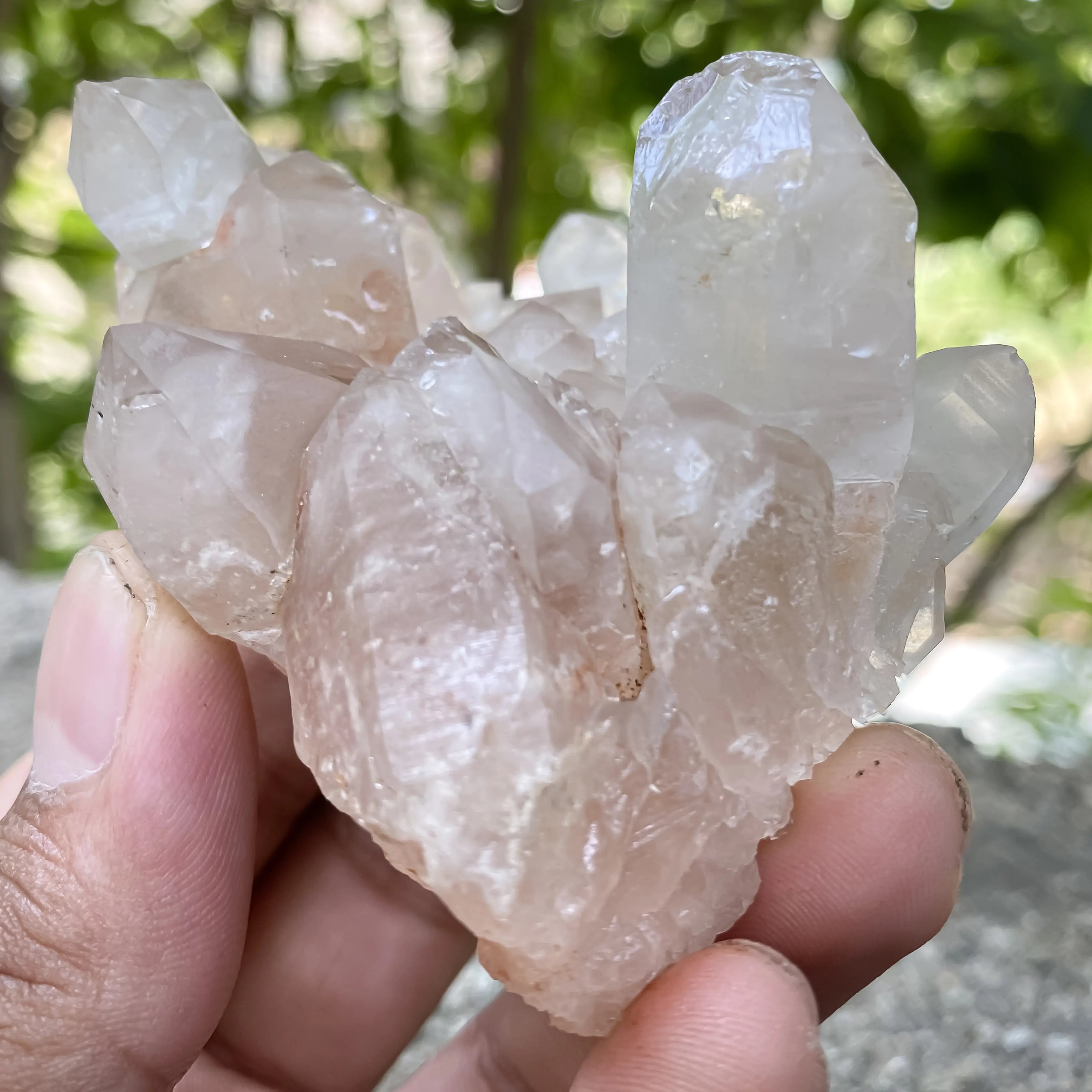 Natural Himalayan Pink Quartz Cluster 175g Healing Crystal Meditation