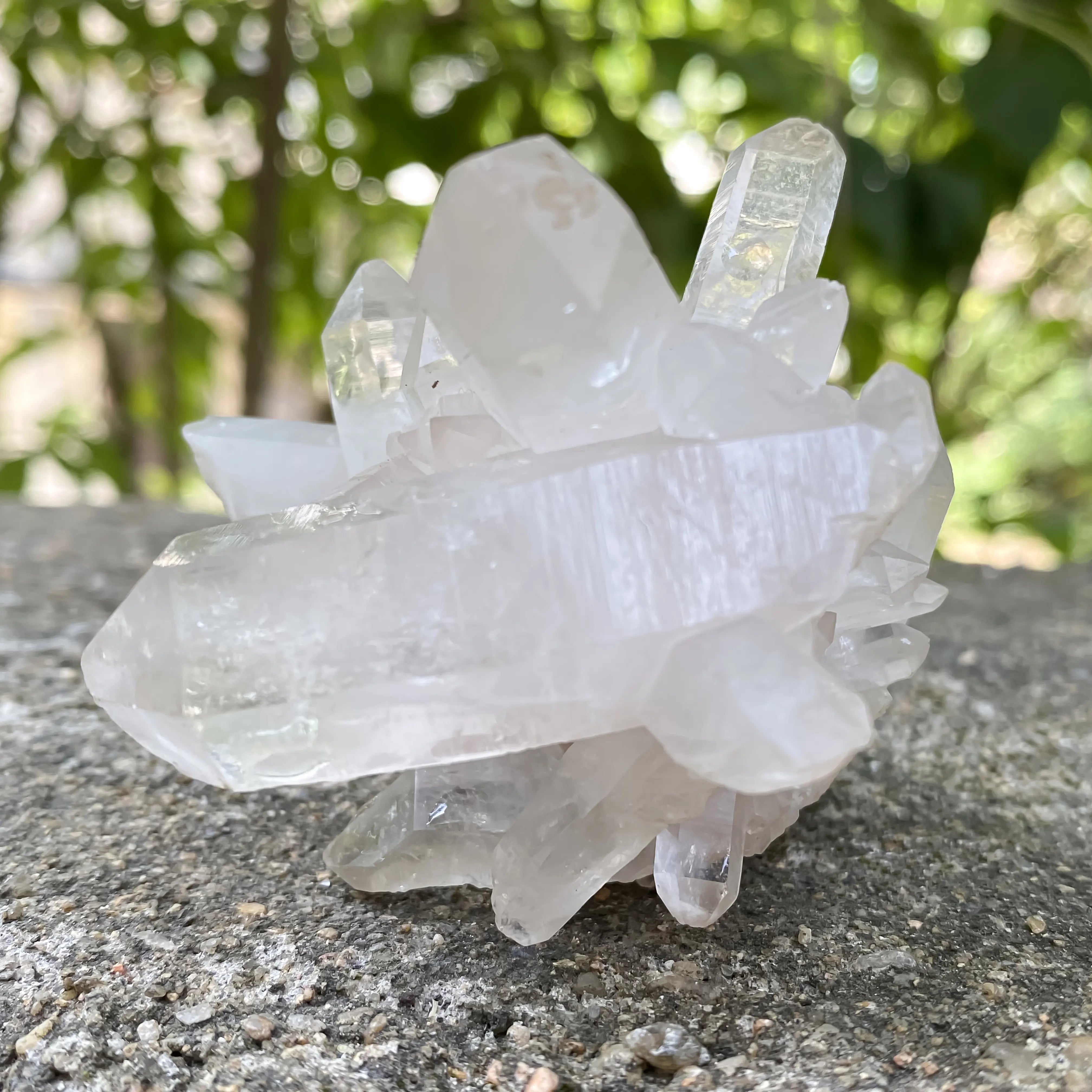 Natural Himalayan White Quartz Cluster 185g