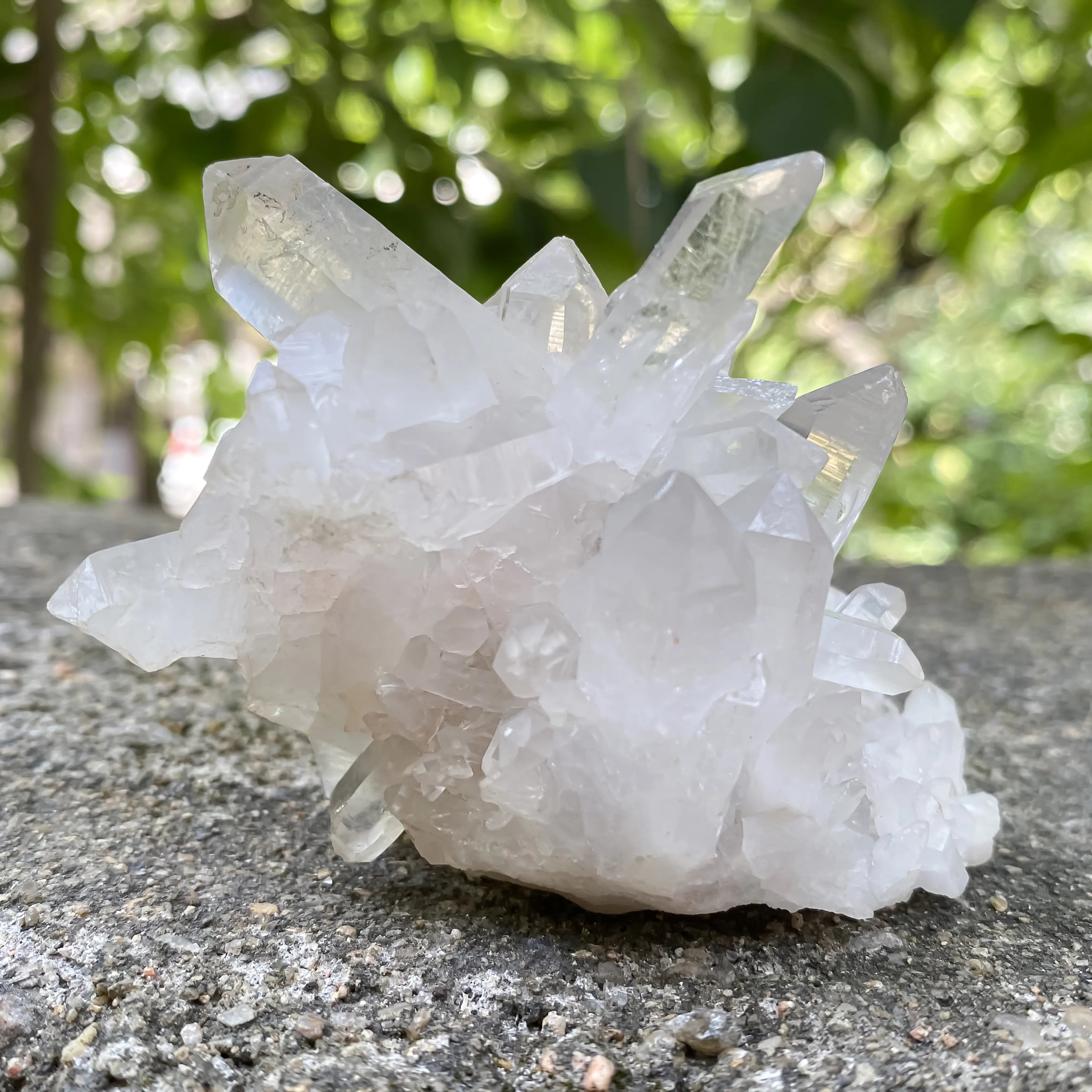 Natural Himalayan White Quartz Cluster 185g