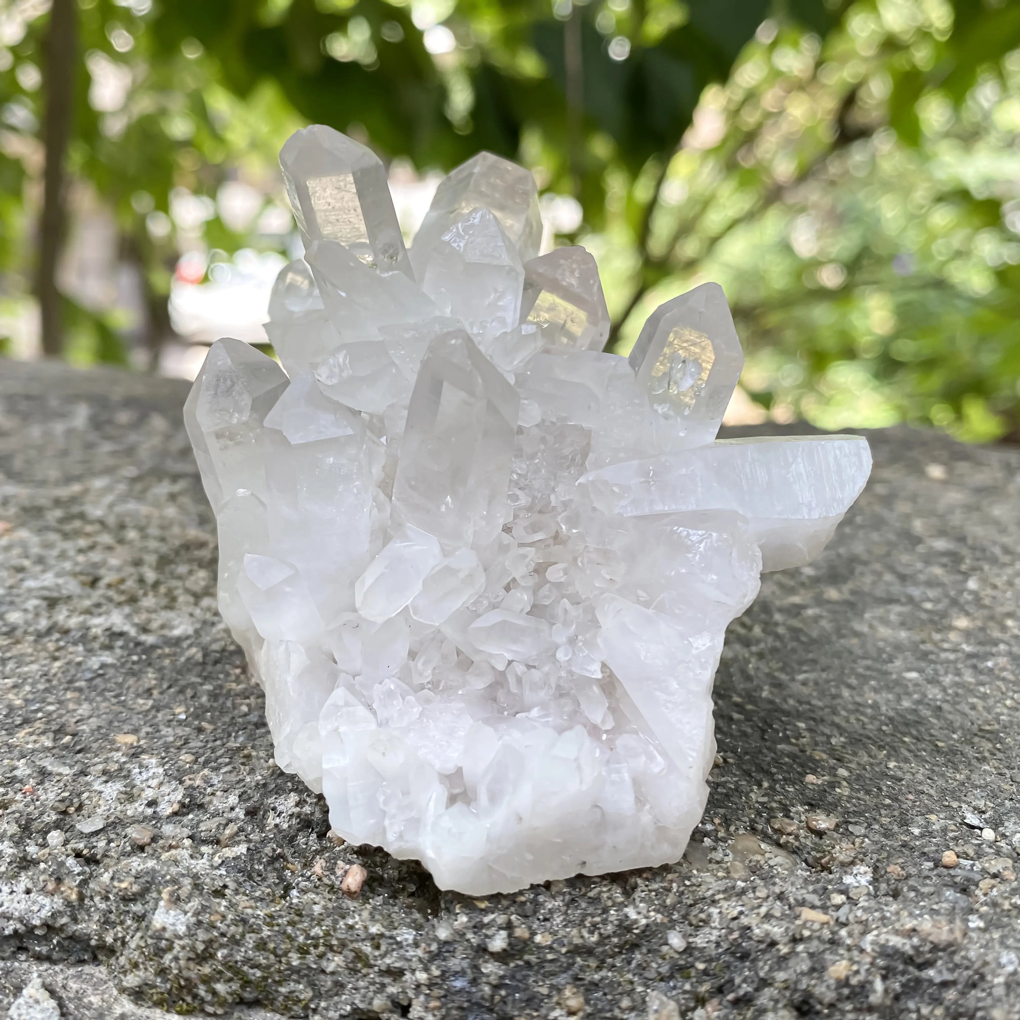 Natural Himalayan White Quartz Cluster 185g