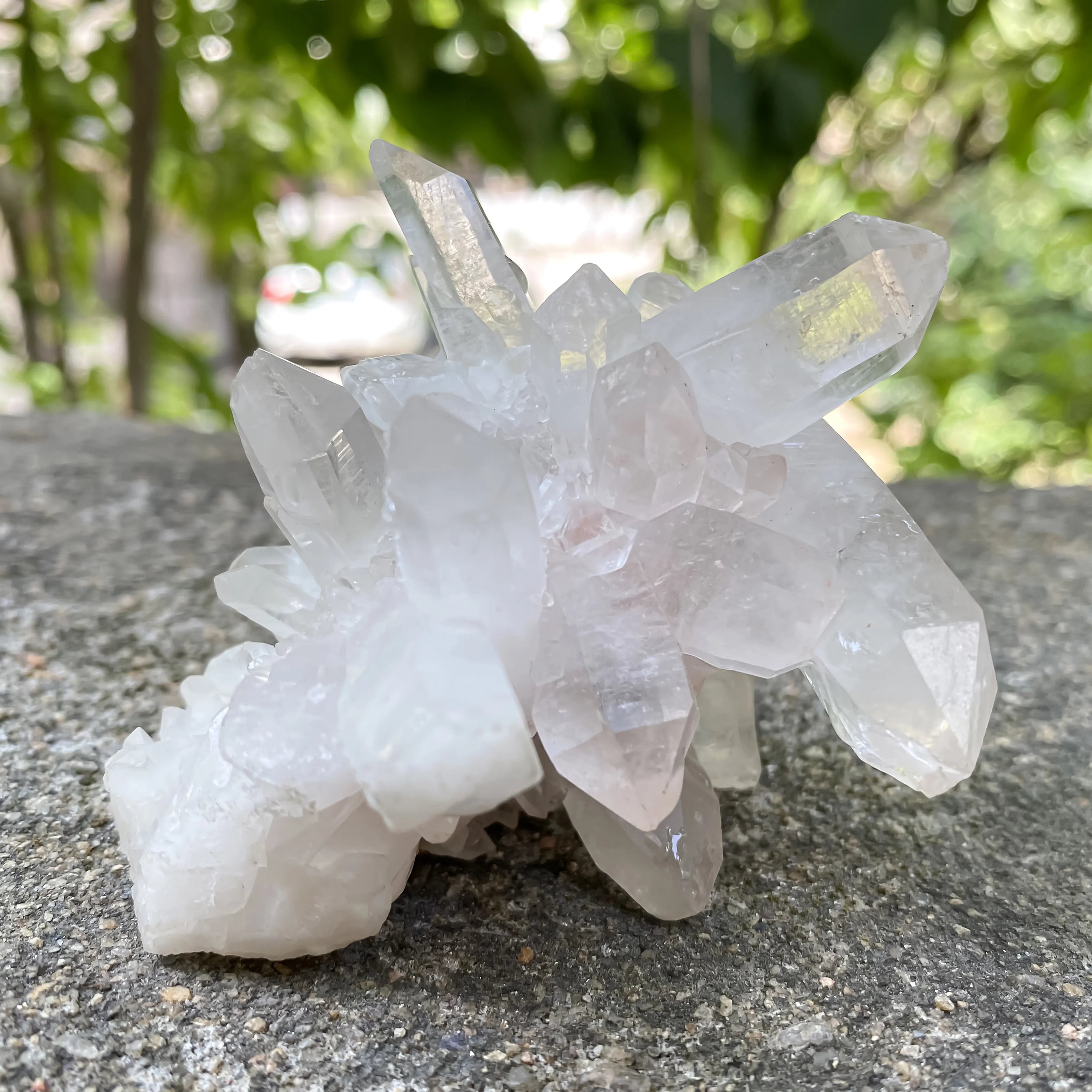 Natural Himalayan White Quartz Cluster 185g