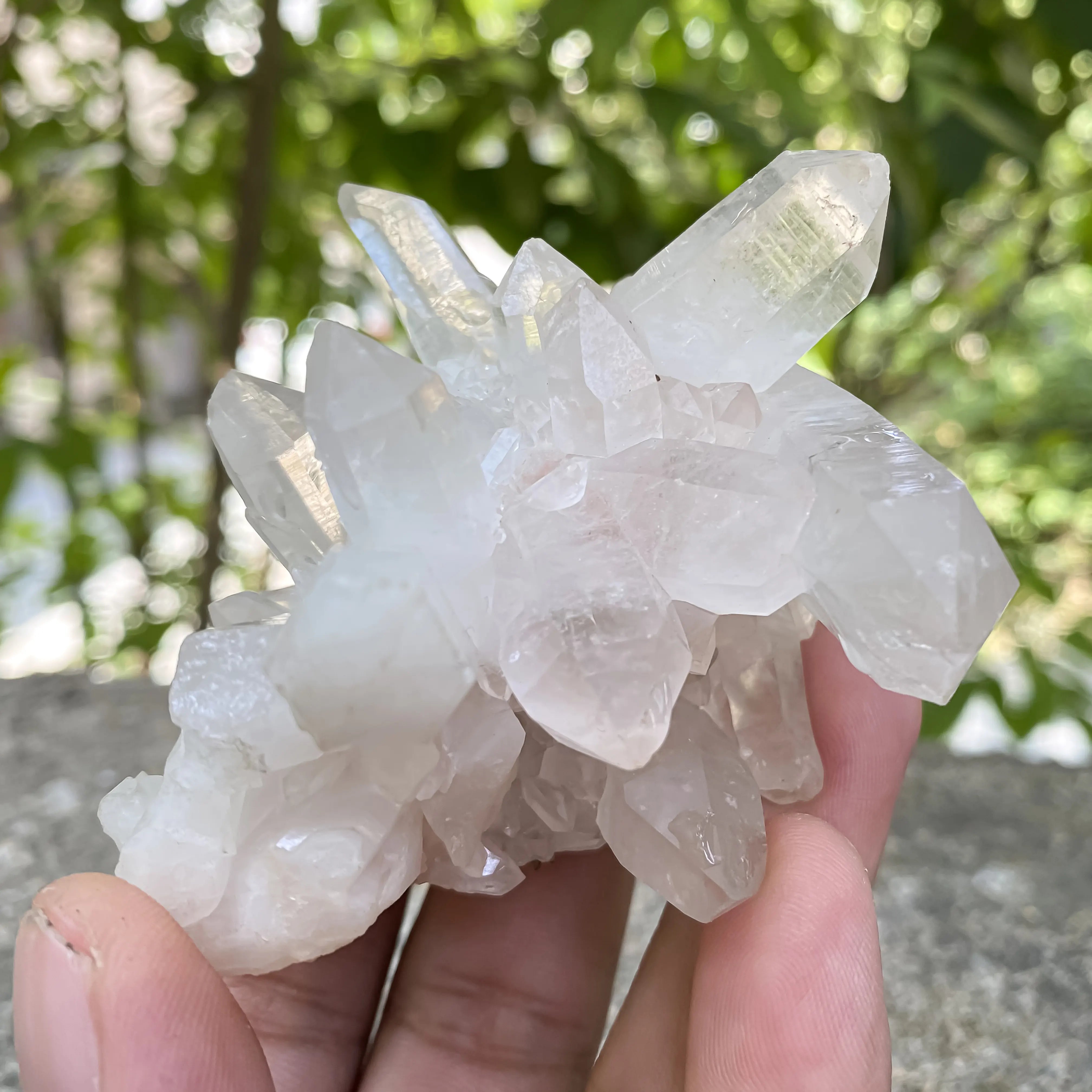 Natural Himalayan White Quartz Cluster 185g