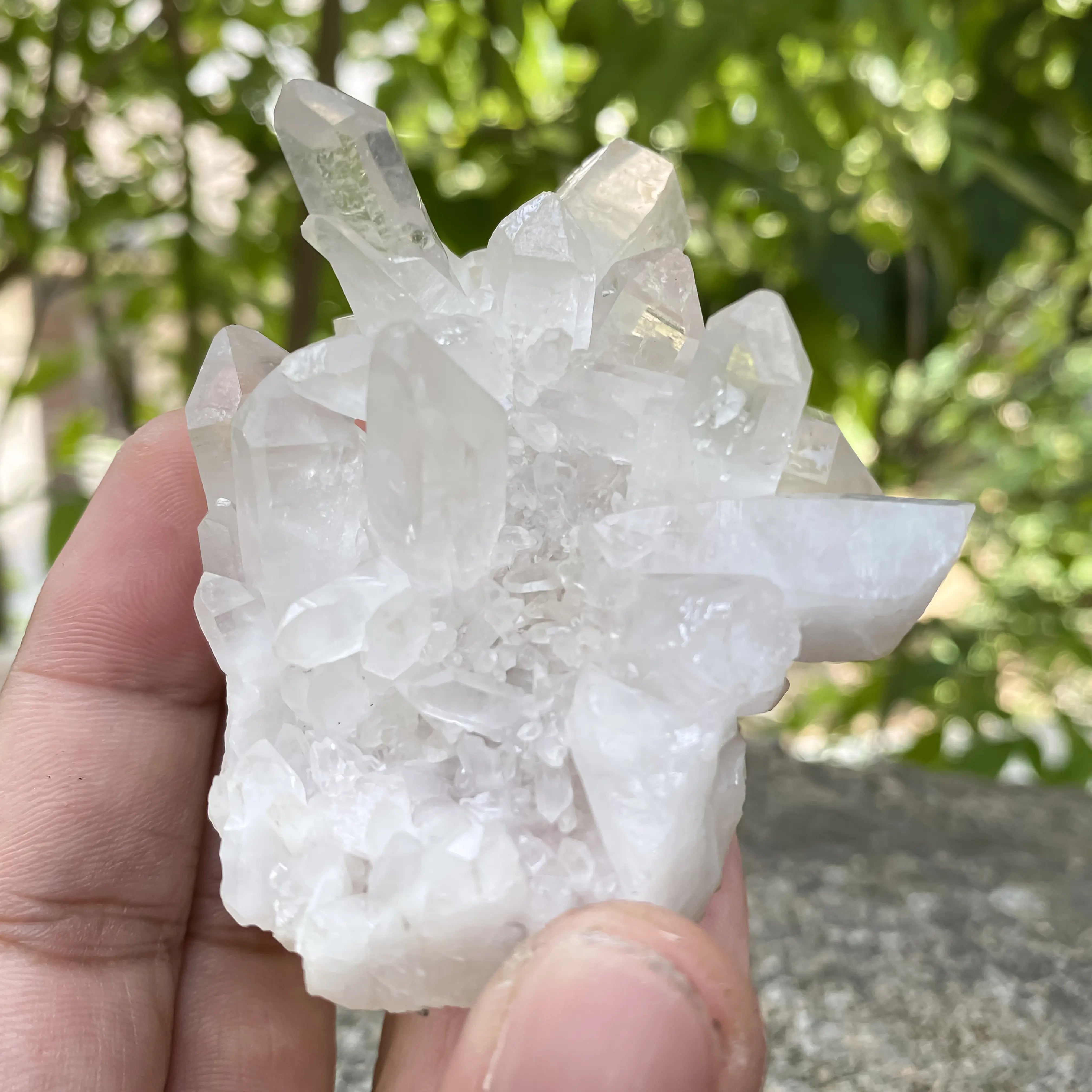 Natural Himalayan White Quartz Cluster 185g