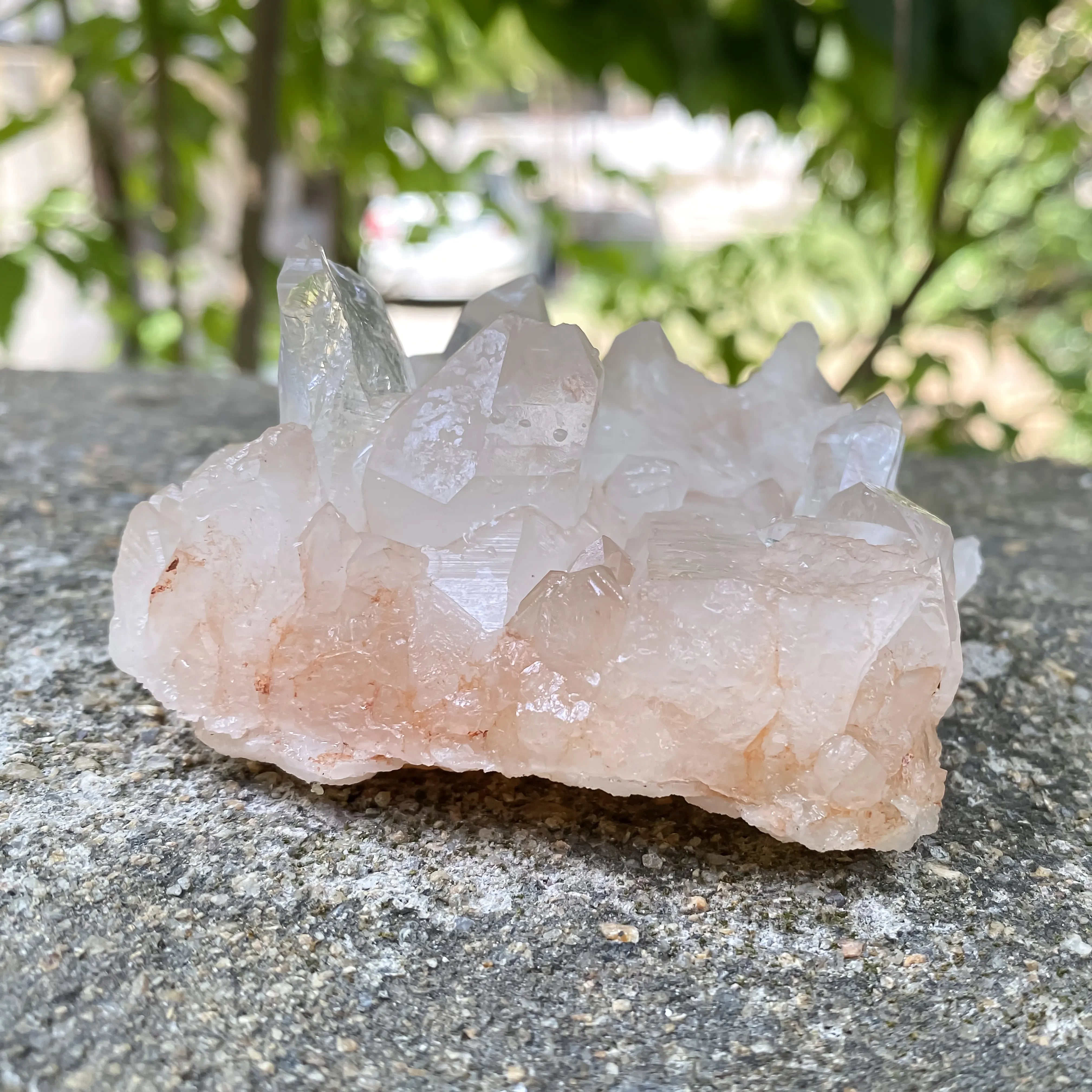 Natural Himalayan Pink Quartz Cluster 285g Healing Crystal