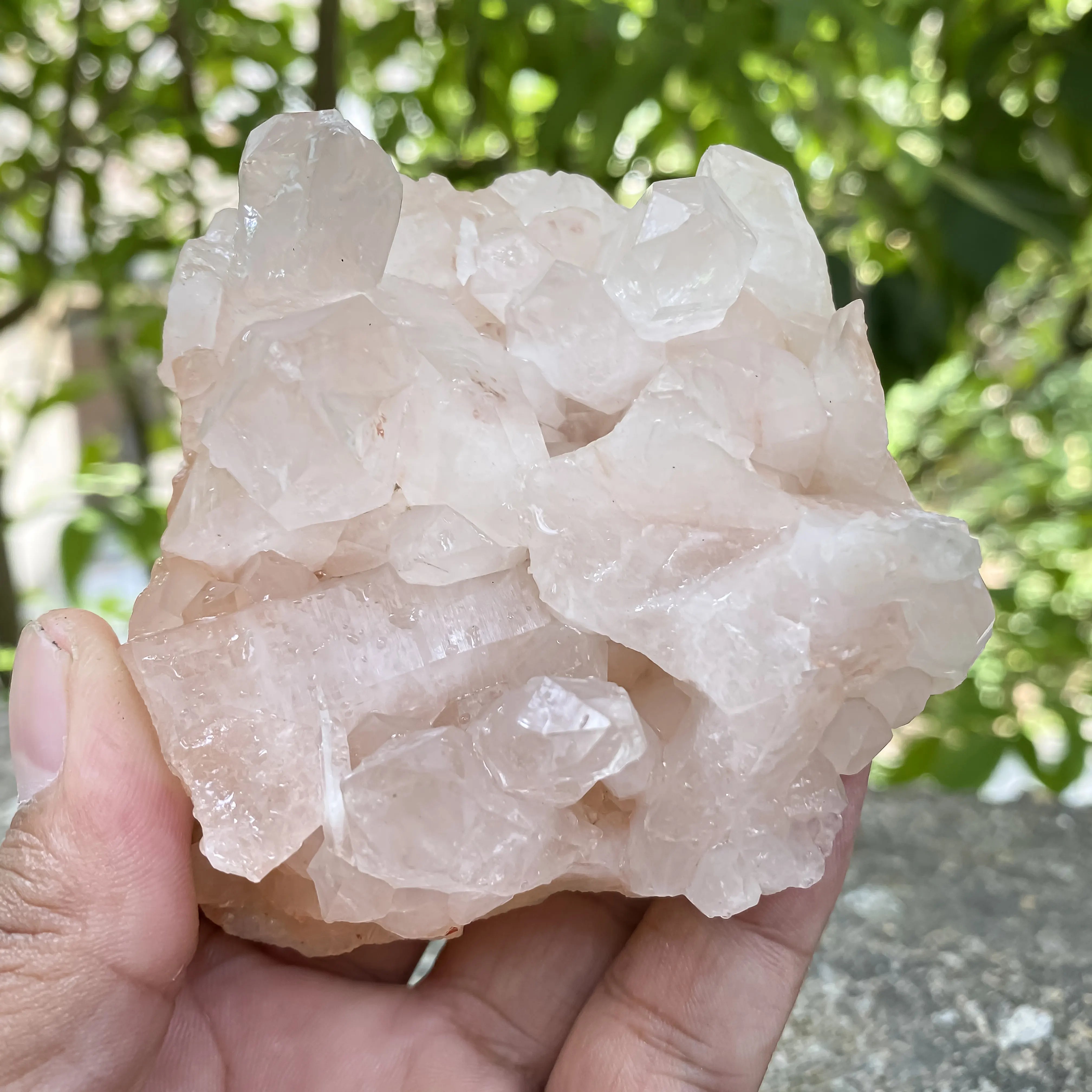 Natural Himalayan Pink Quartz Cluster 285g Healing Crystal
