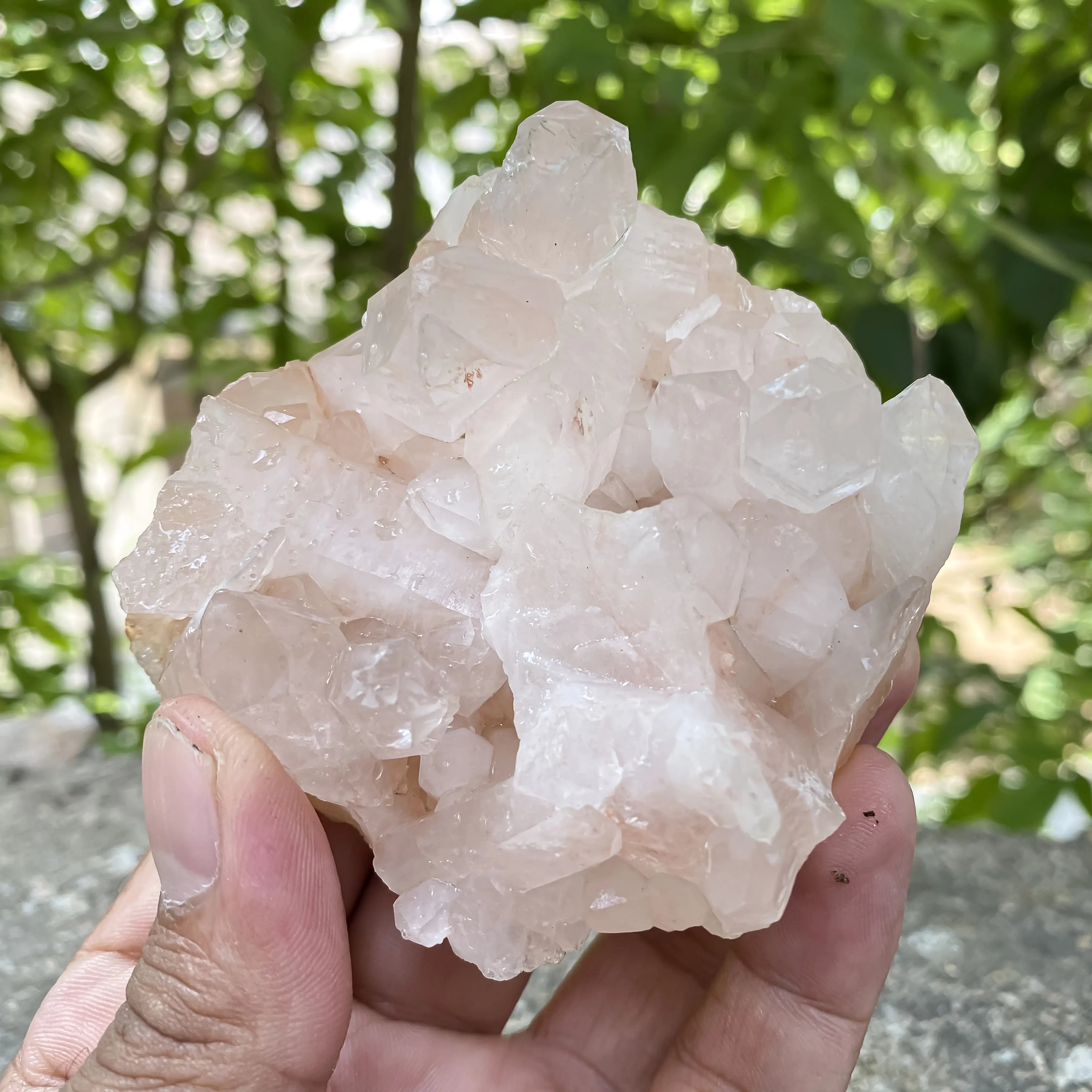 Natural Himalayan Pink Quartz Cluster 285g Healing Crystal
