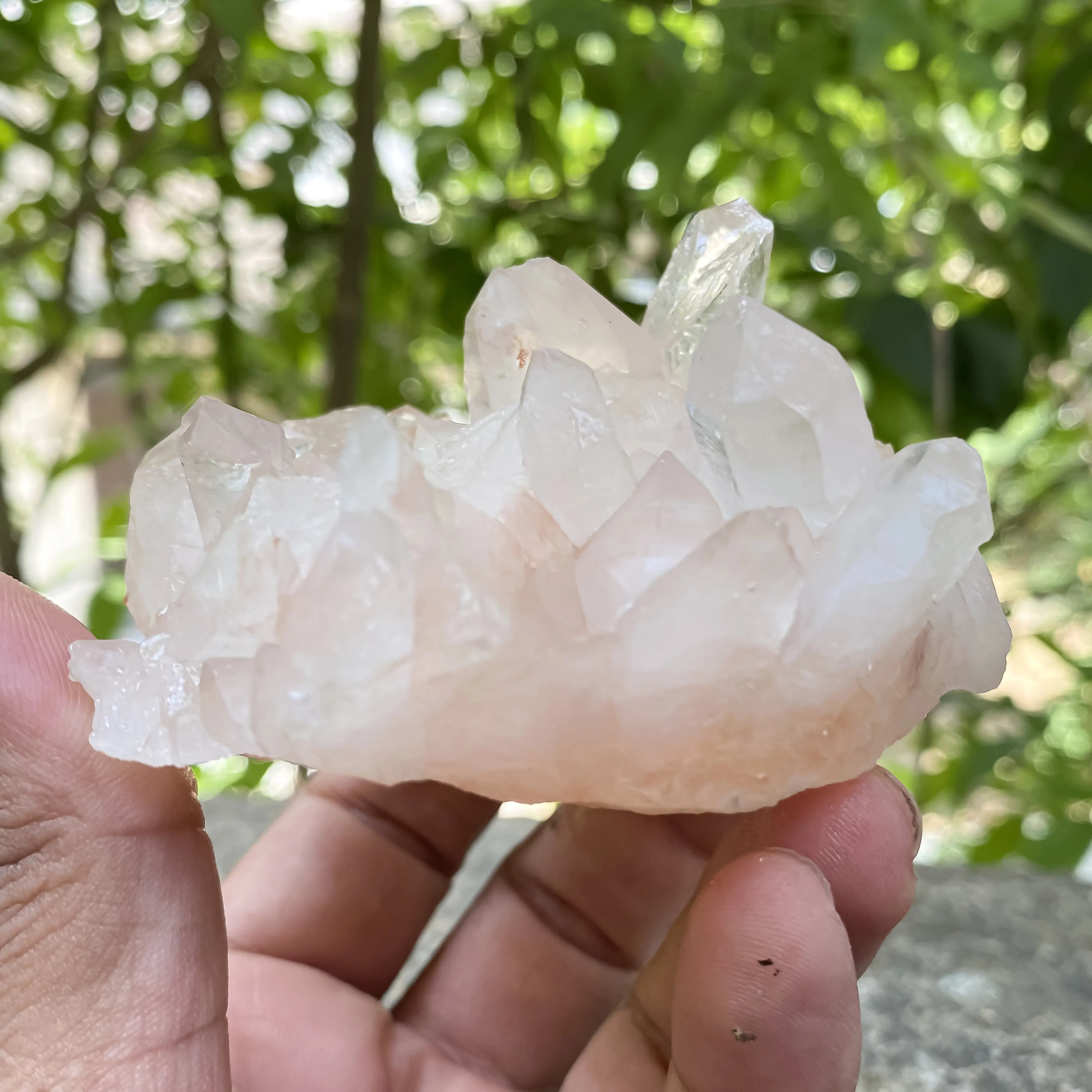 Natural Himalayan Pink Quartz Cluster 285g Healing Crystal