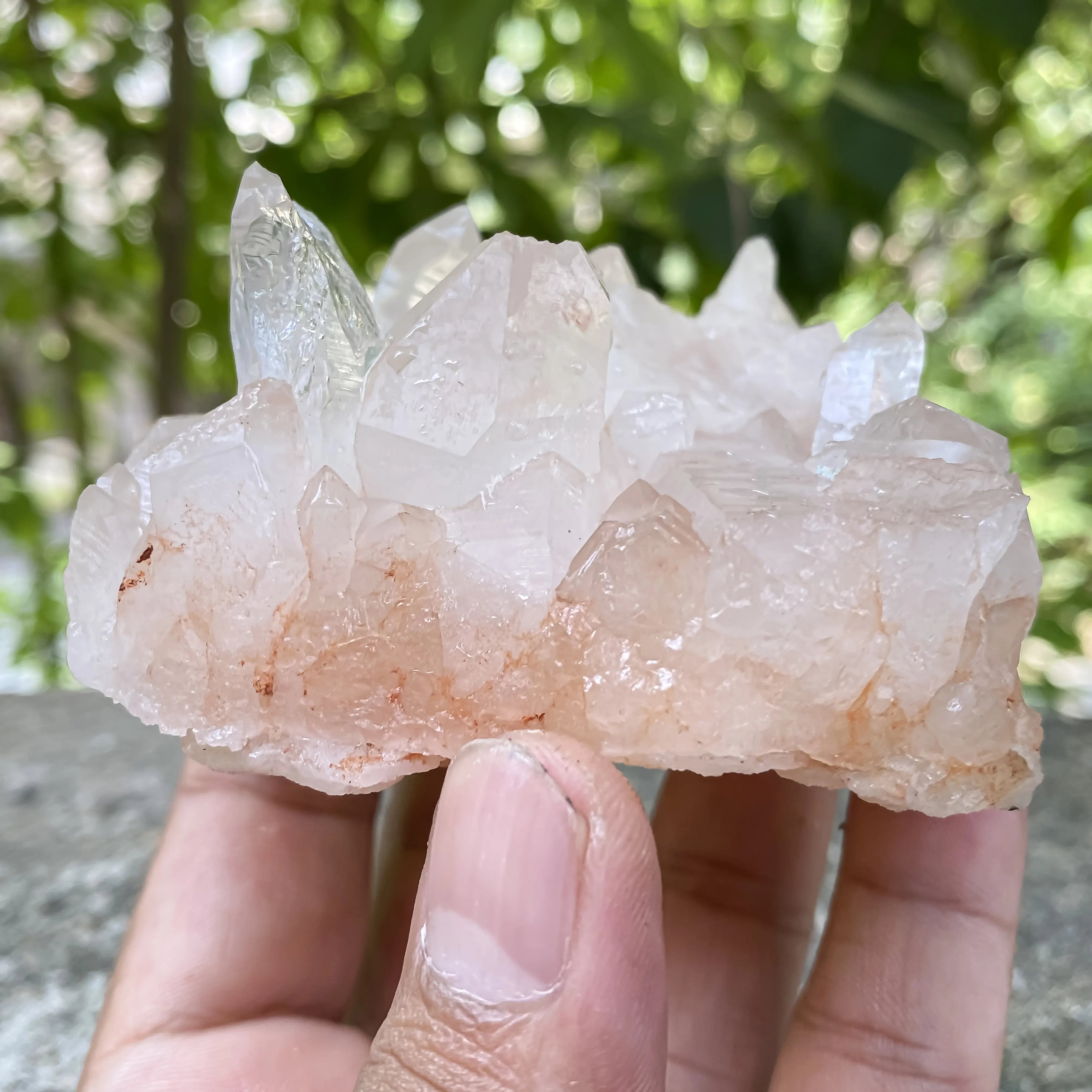 Natural Himalayan Pink Quartz Cluster 285g Healing Crystal