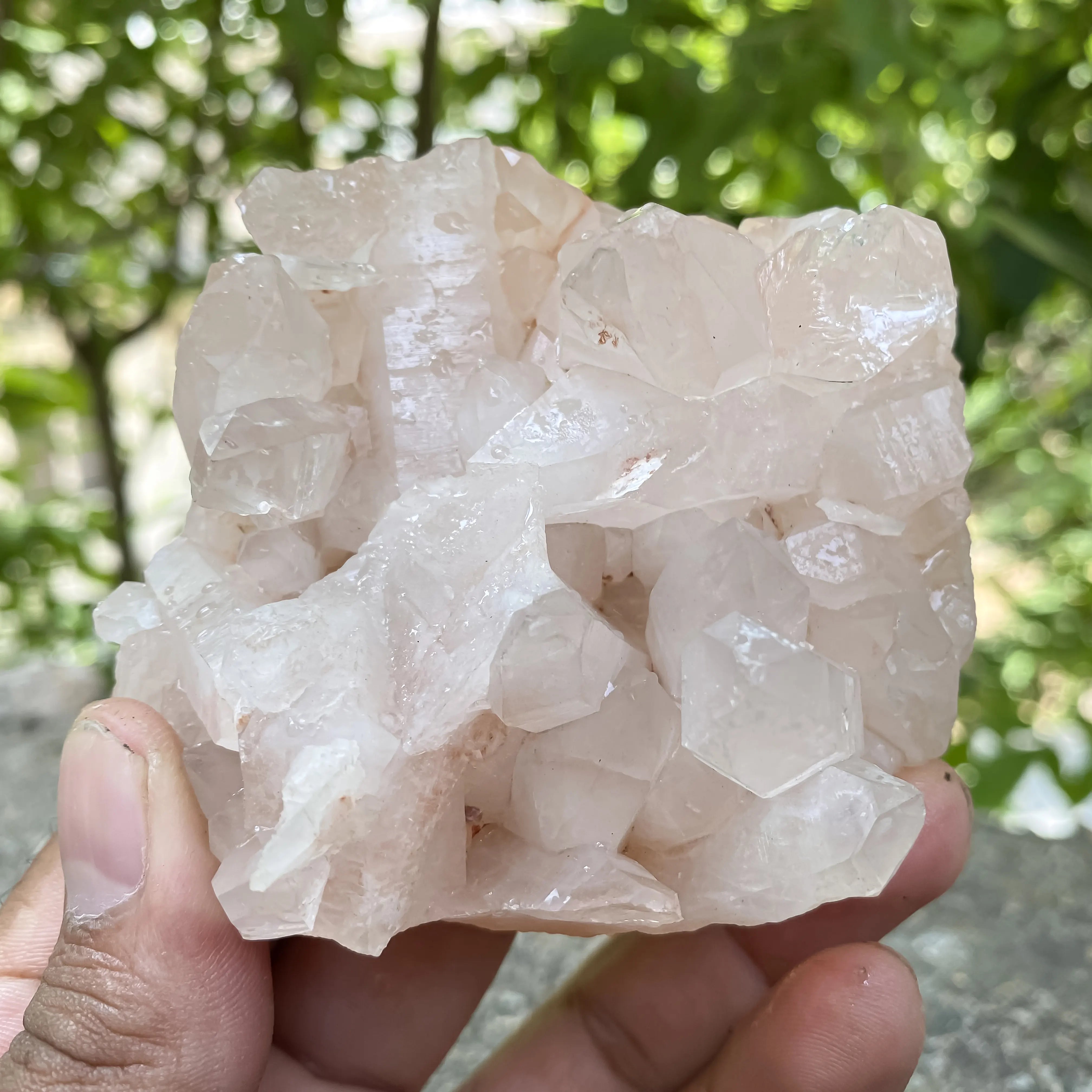 Natural Himalayan Pink Quartz Cluster 285g Healing Crystal