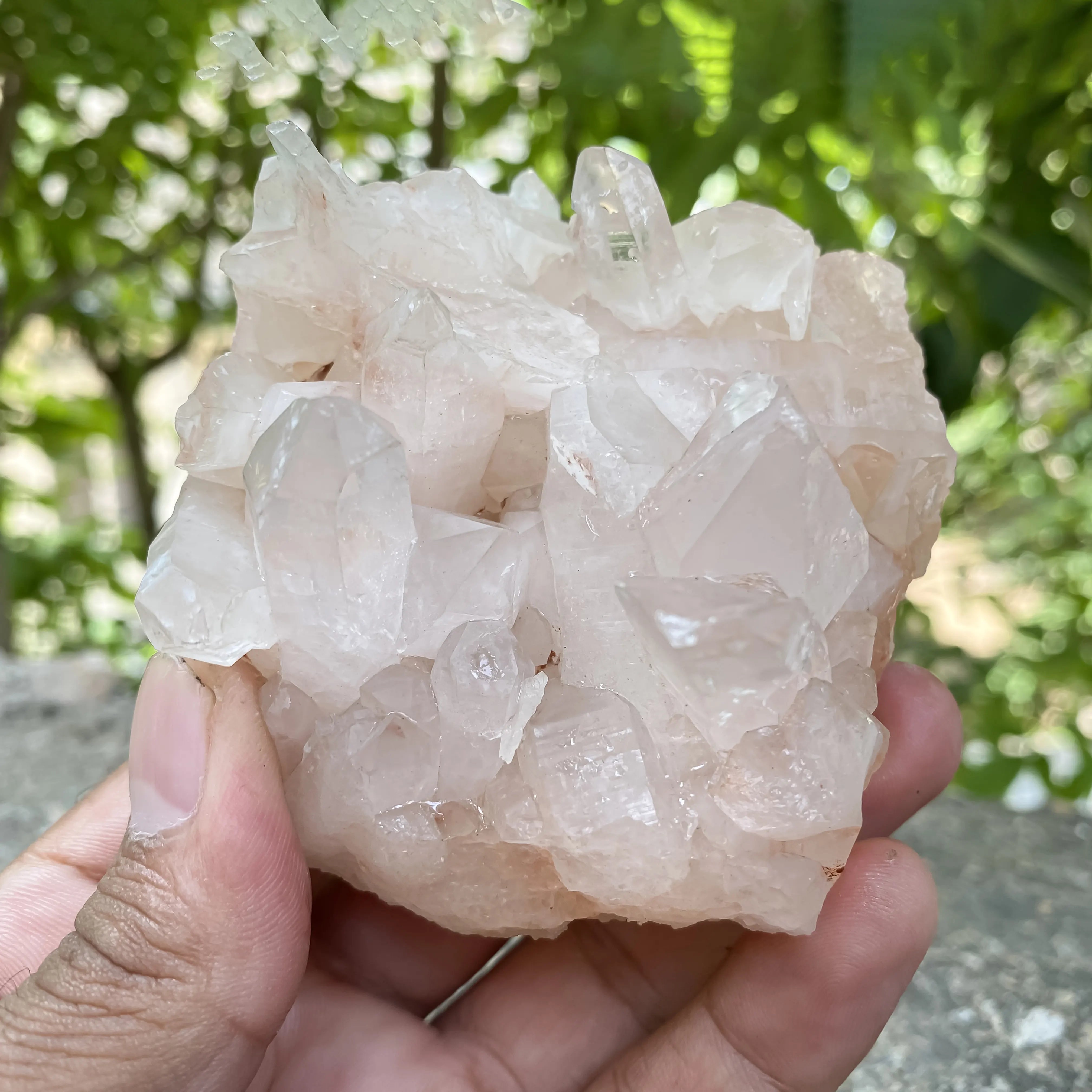 Natural Himalayan Pink Quartz Cluster 285g Healing Crystal