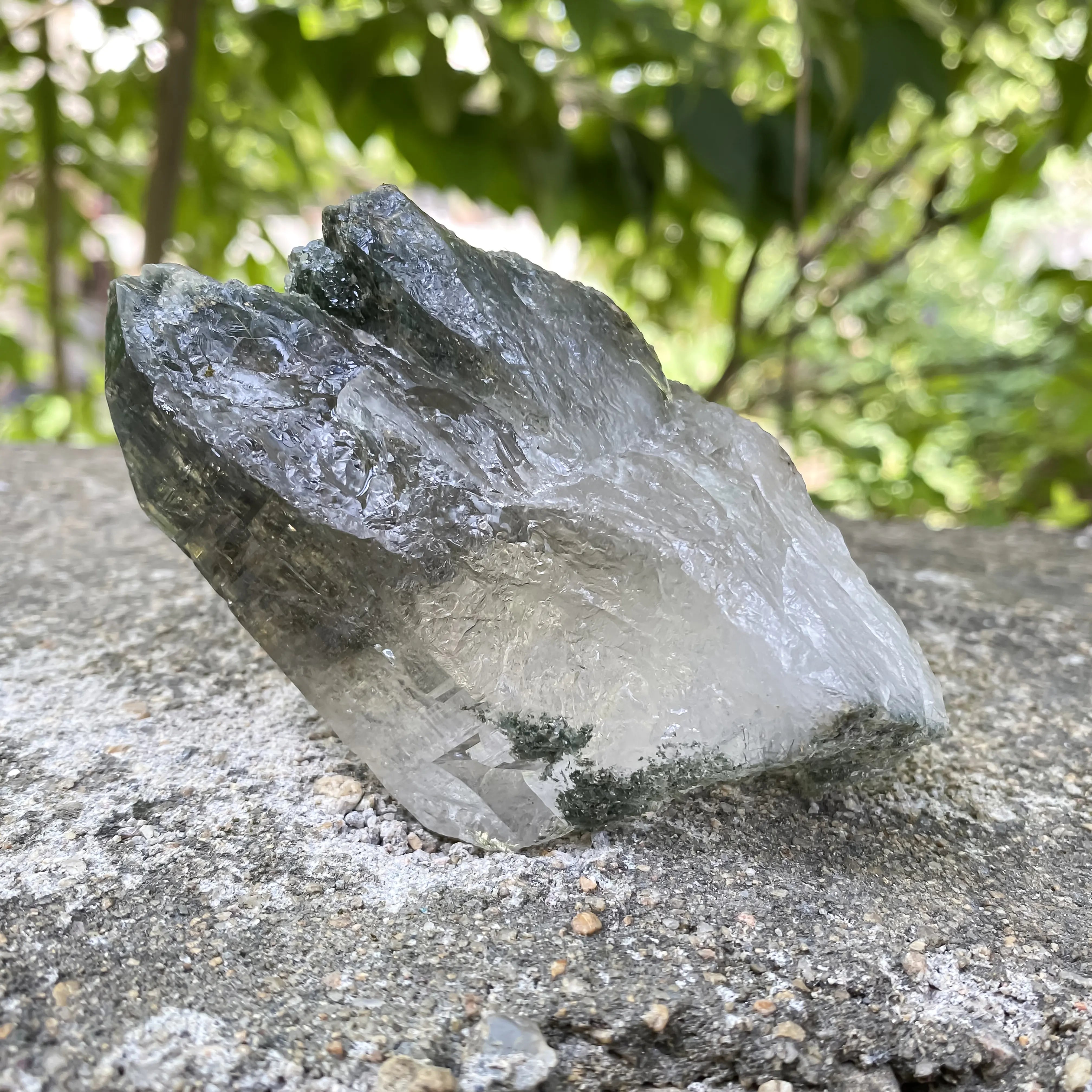 Natural Himalayan Green Chlorite Quartz Cluster 220g