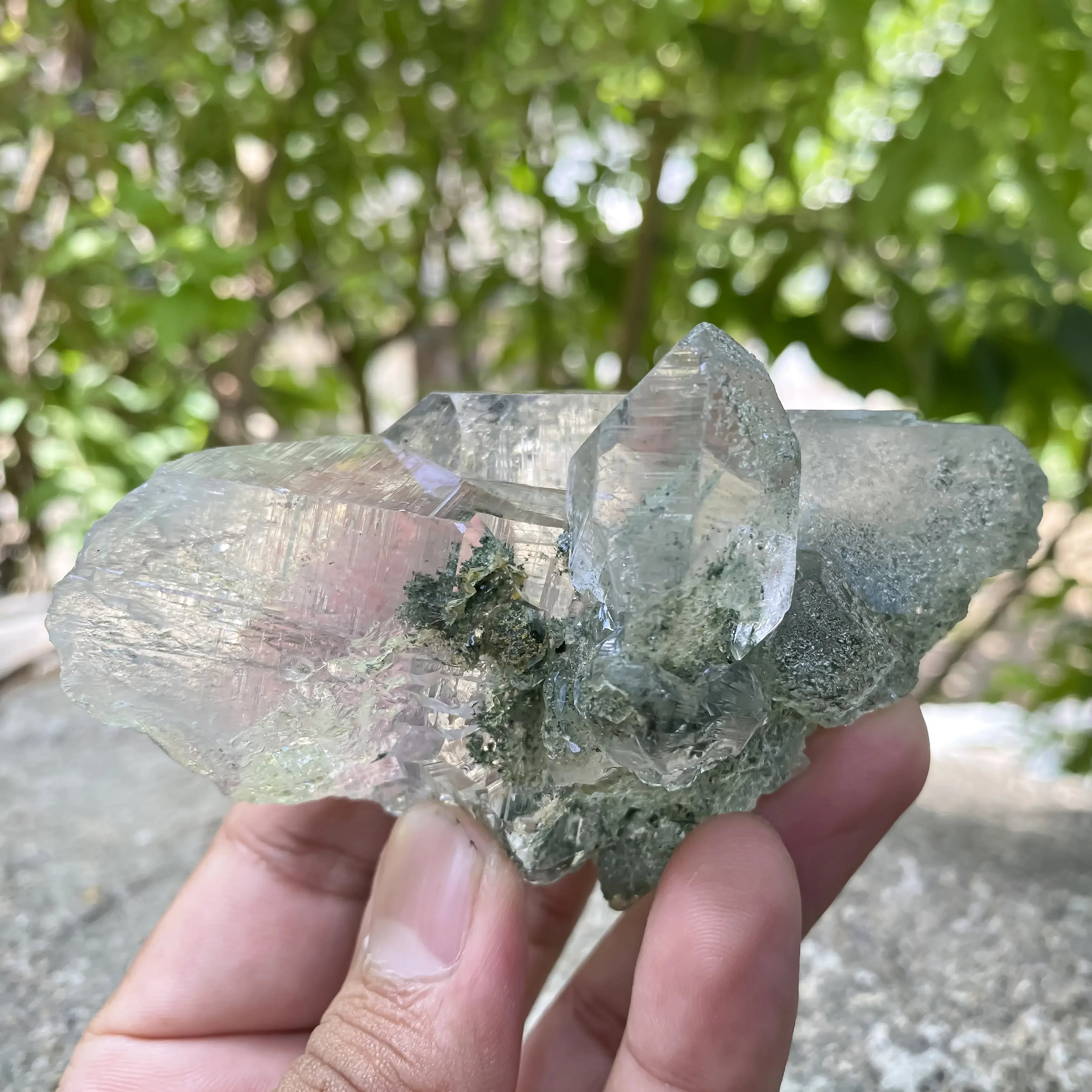 Large Natural Himalayan White Quartz Cluster 1400g Master Healer Himalayan Quartz