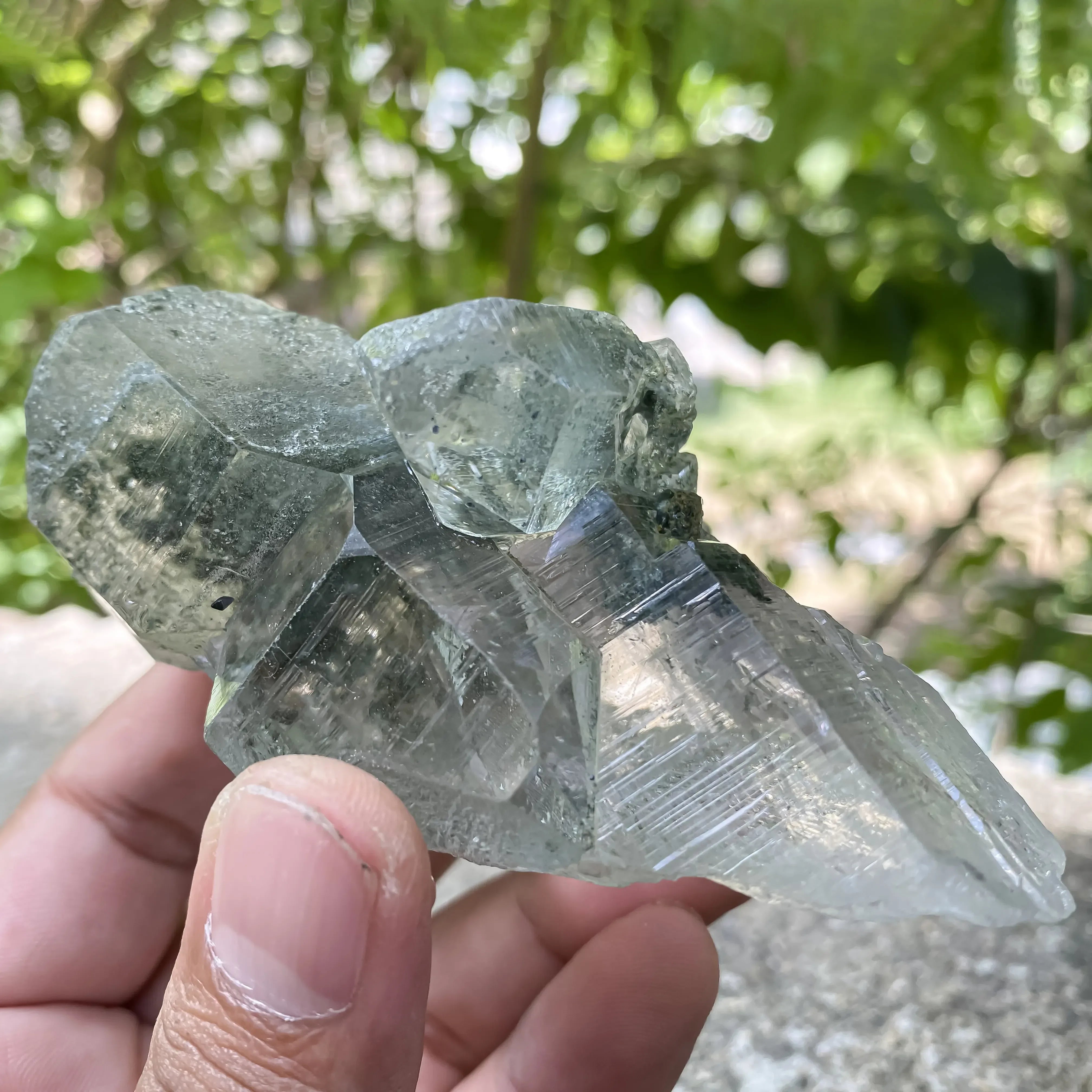 Large Natural Himalayan White Quartz Cluster 1400g Master Healer Himalayan Quartz