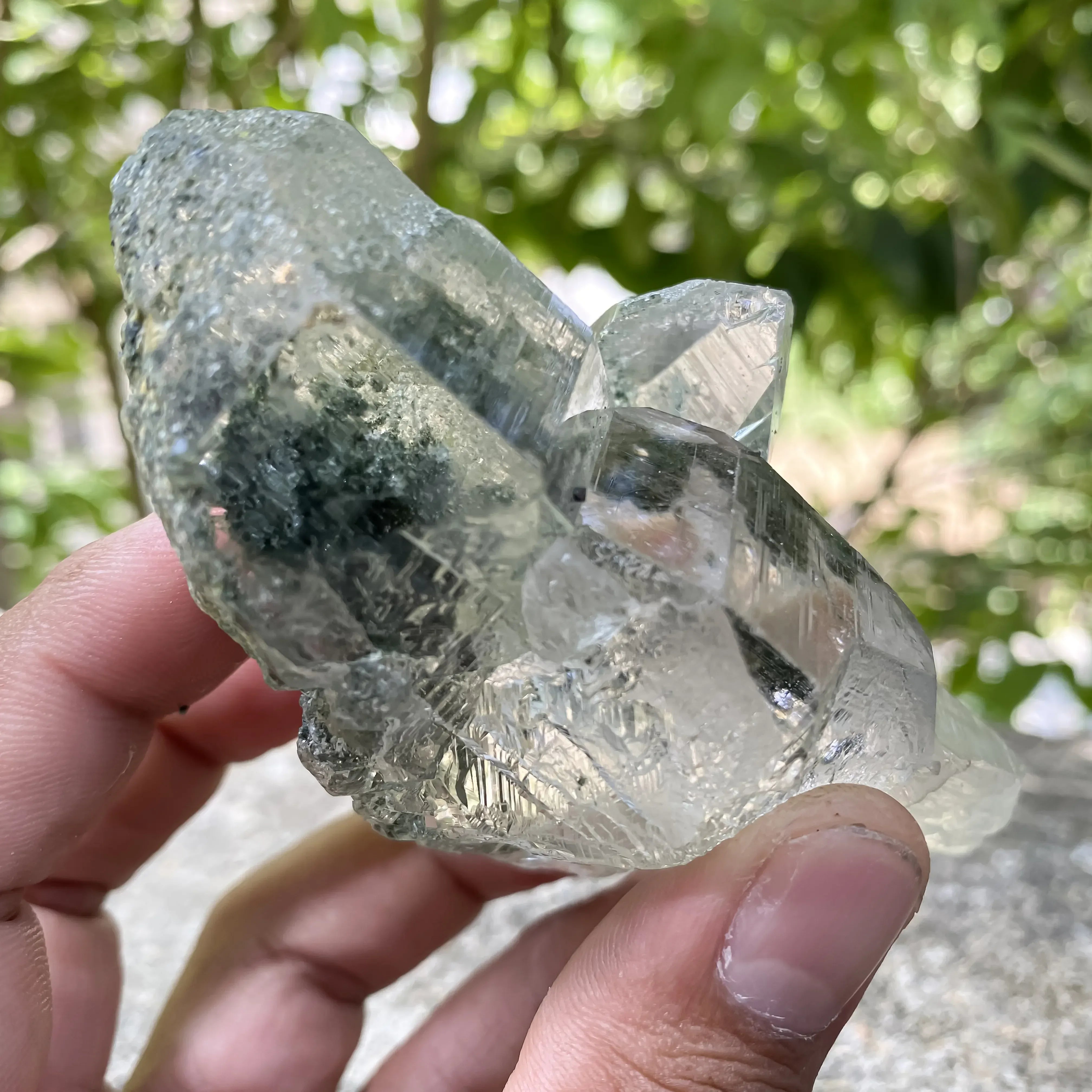 Large Natural Himalayan White Quartz Cluster 1400g Master Healer Himalayan Quartz