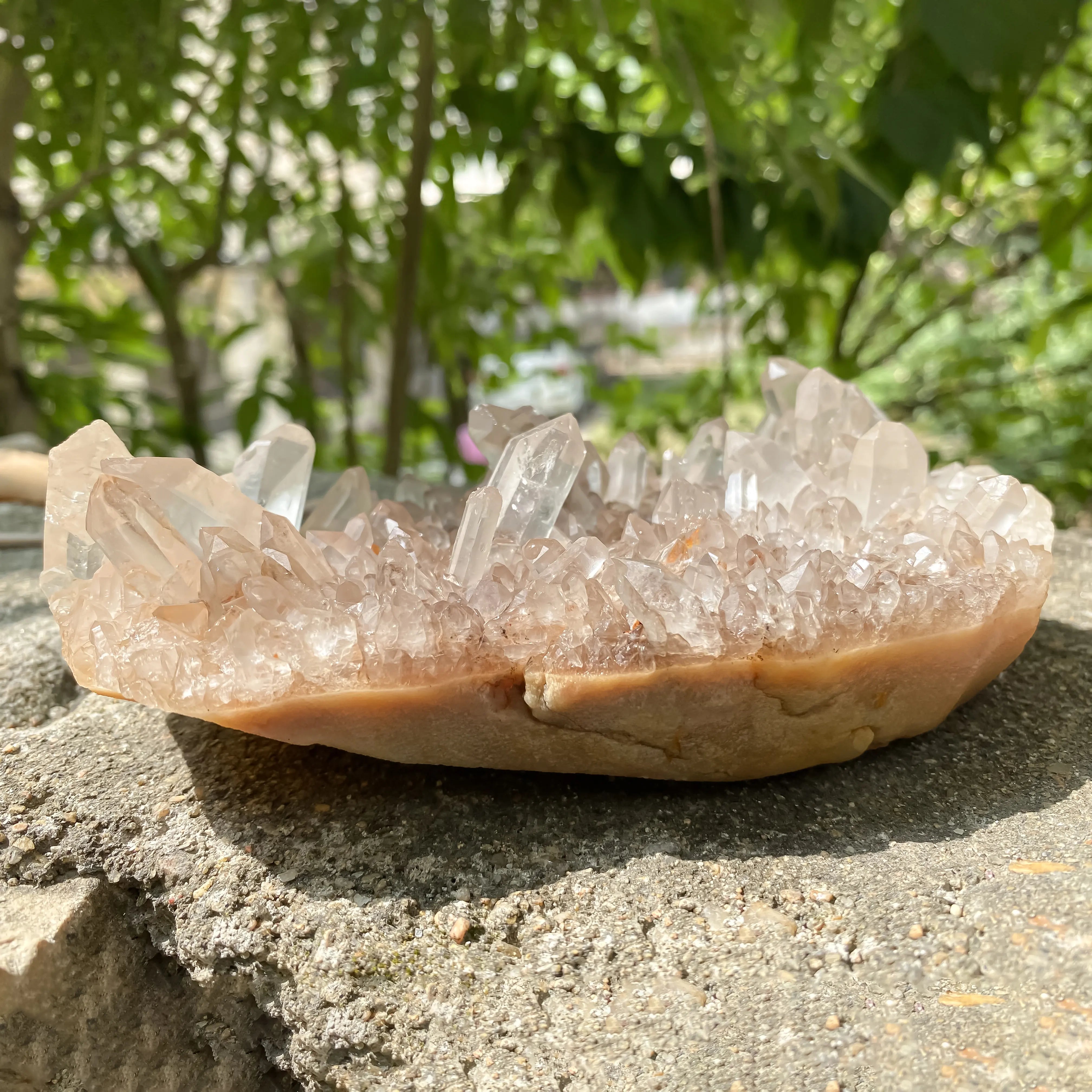 Natural Himalayan Pink Quartz Cluster 860g Eagle Shape Healing Crystal