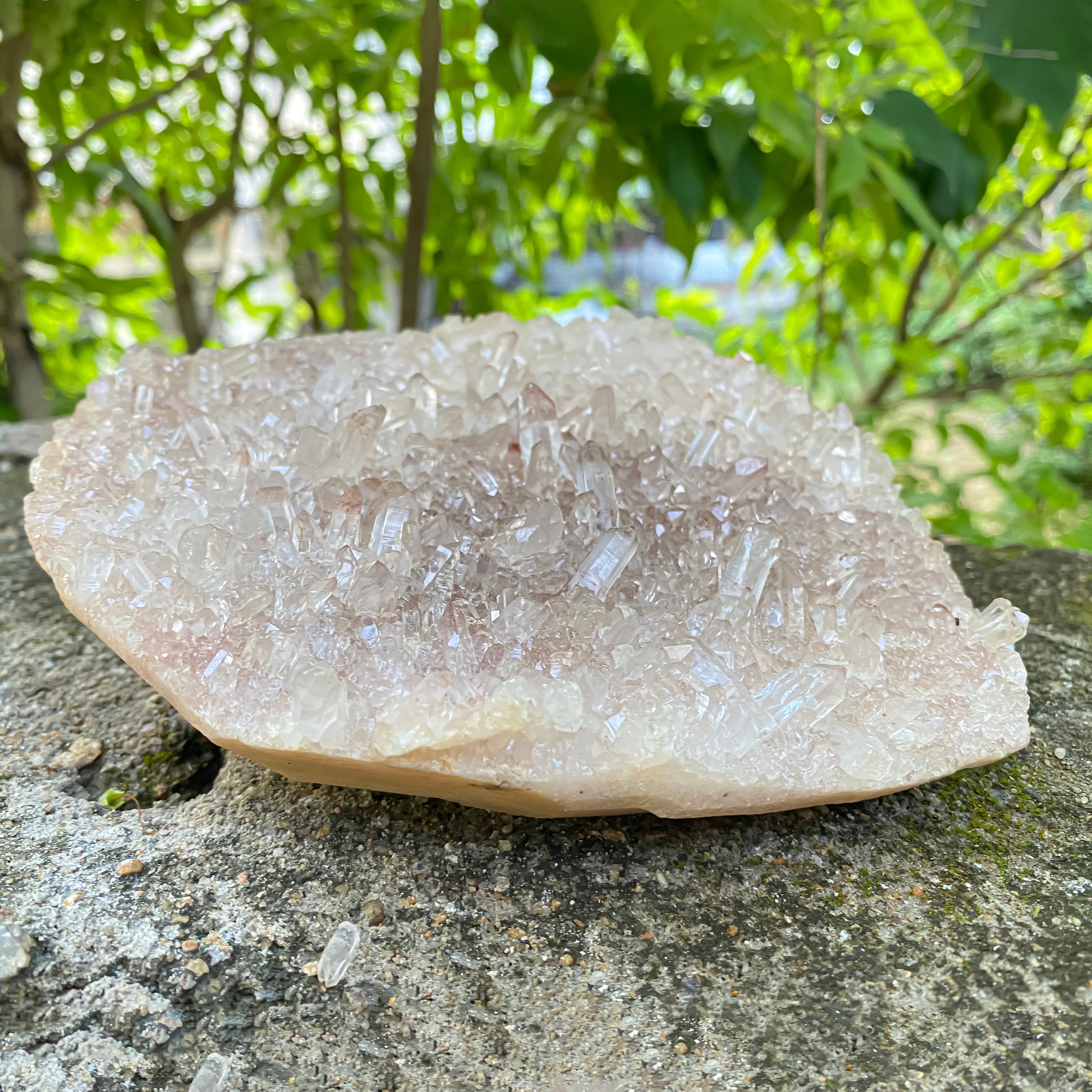 Natural Himalayan Pink Quartz Freeform 820g Healing Crystal