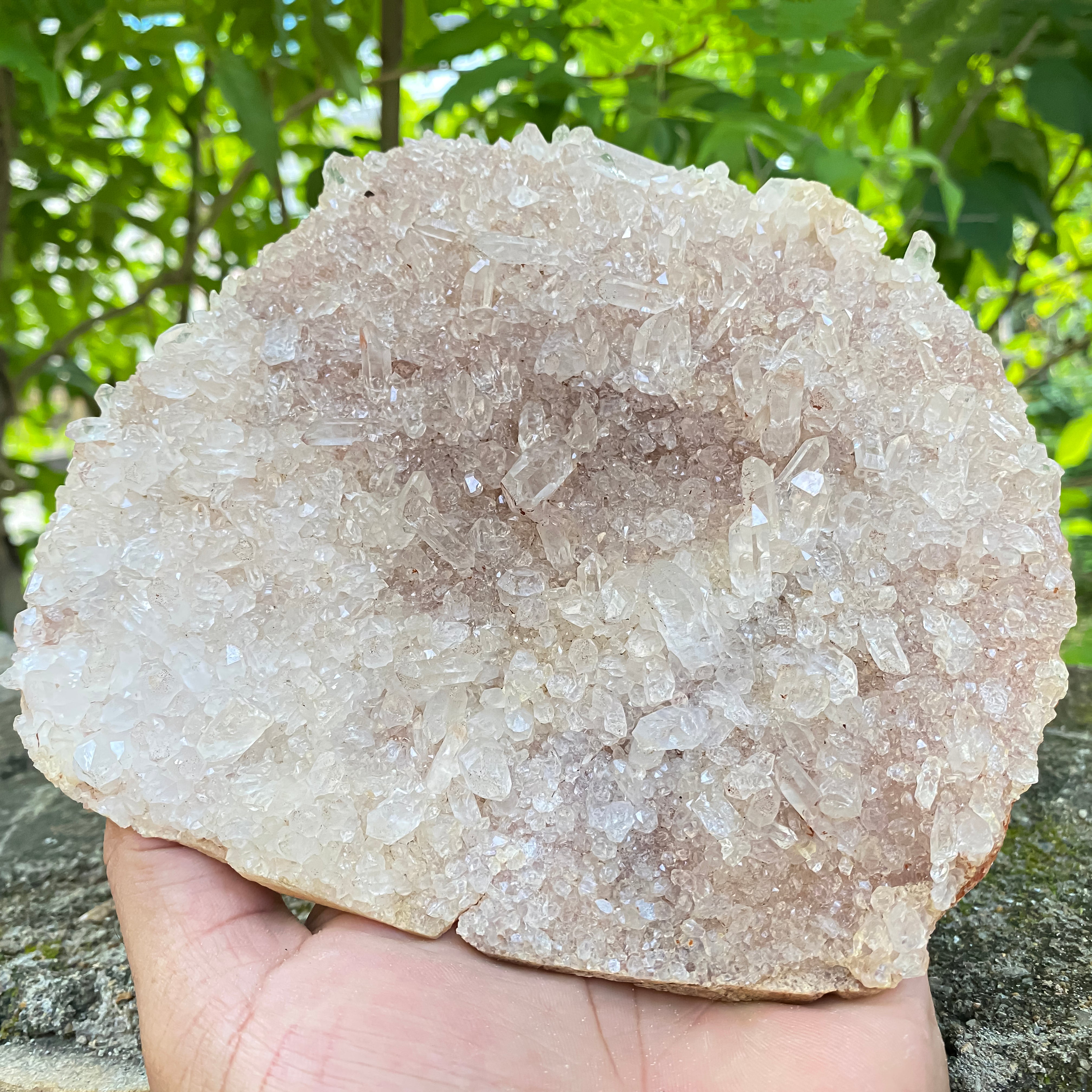 Natural Himalayan Pink Quartz Freeform 820g Healing Crystal