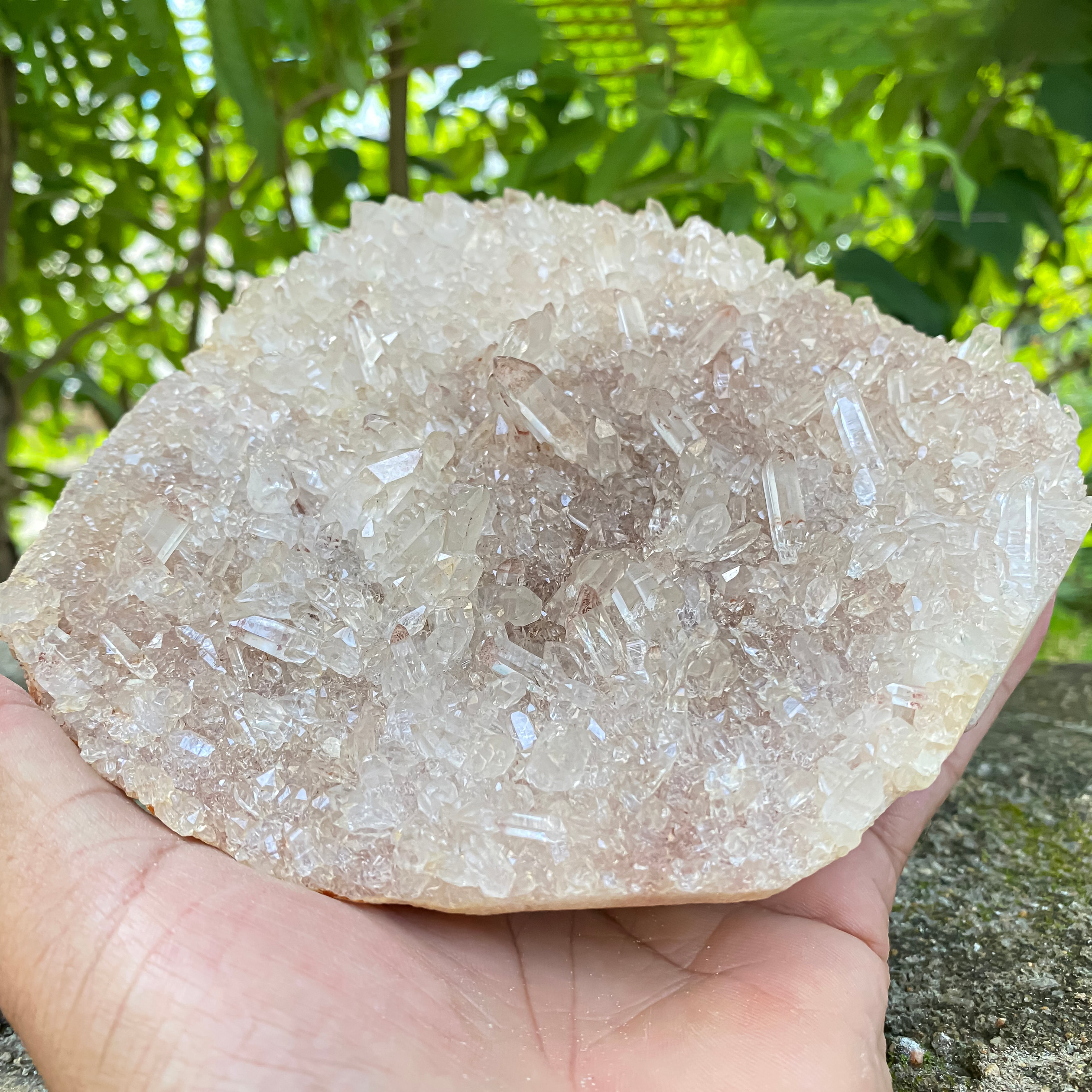 Natural Himalayan Pink Quartz Freeform 820g Healing Crystal