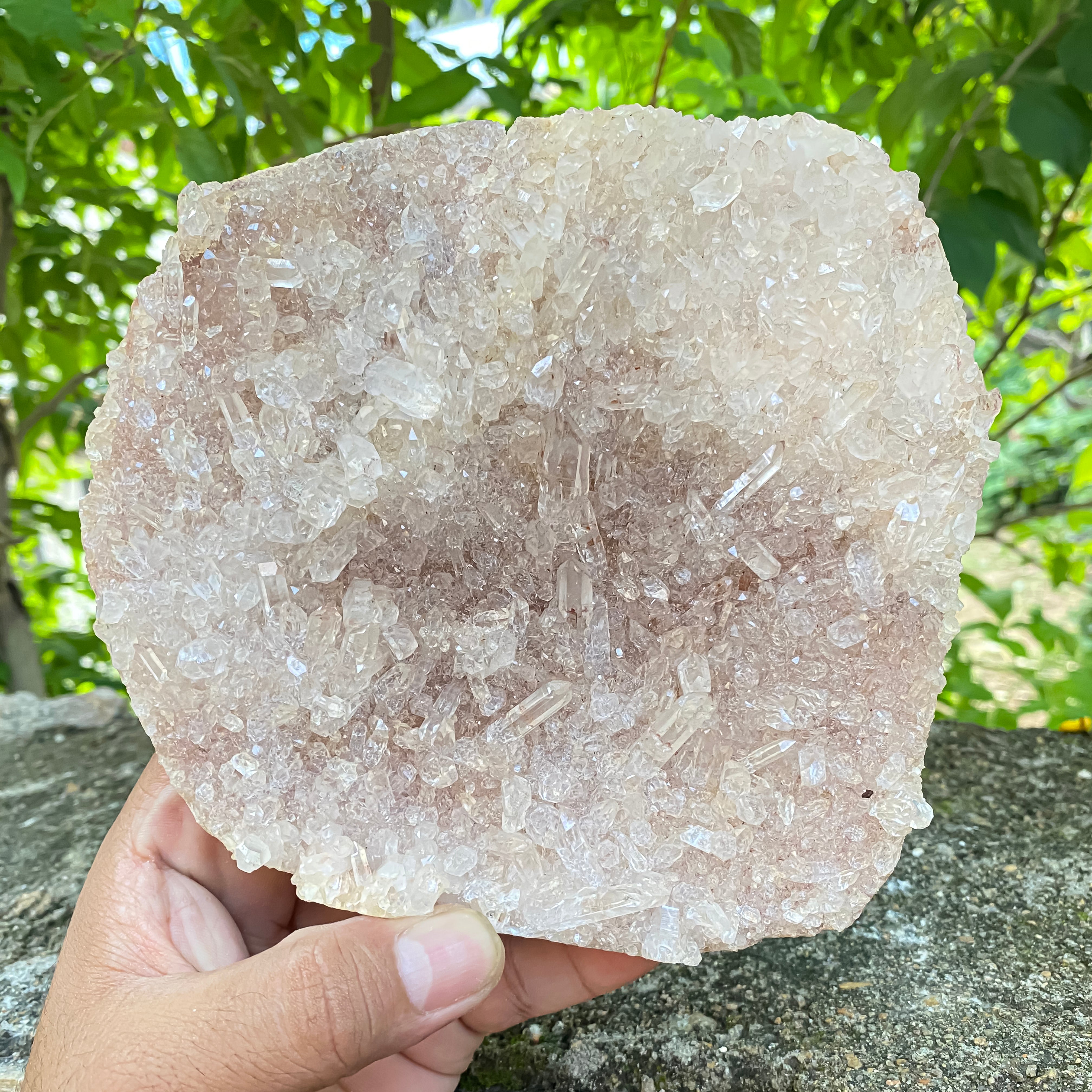 Natural Himalayan Pink Quartz Freeform 820g Healing Crystal