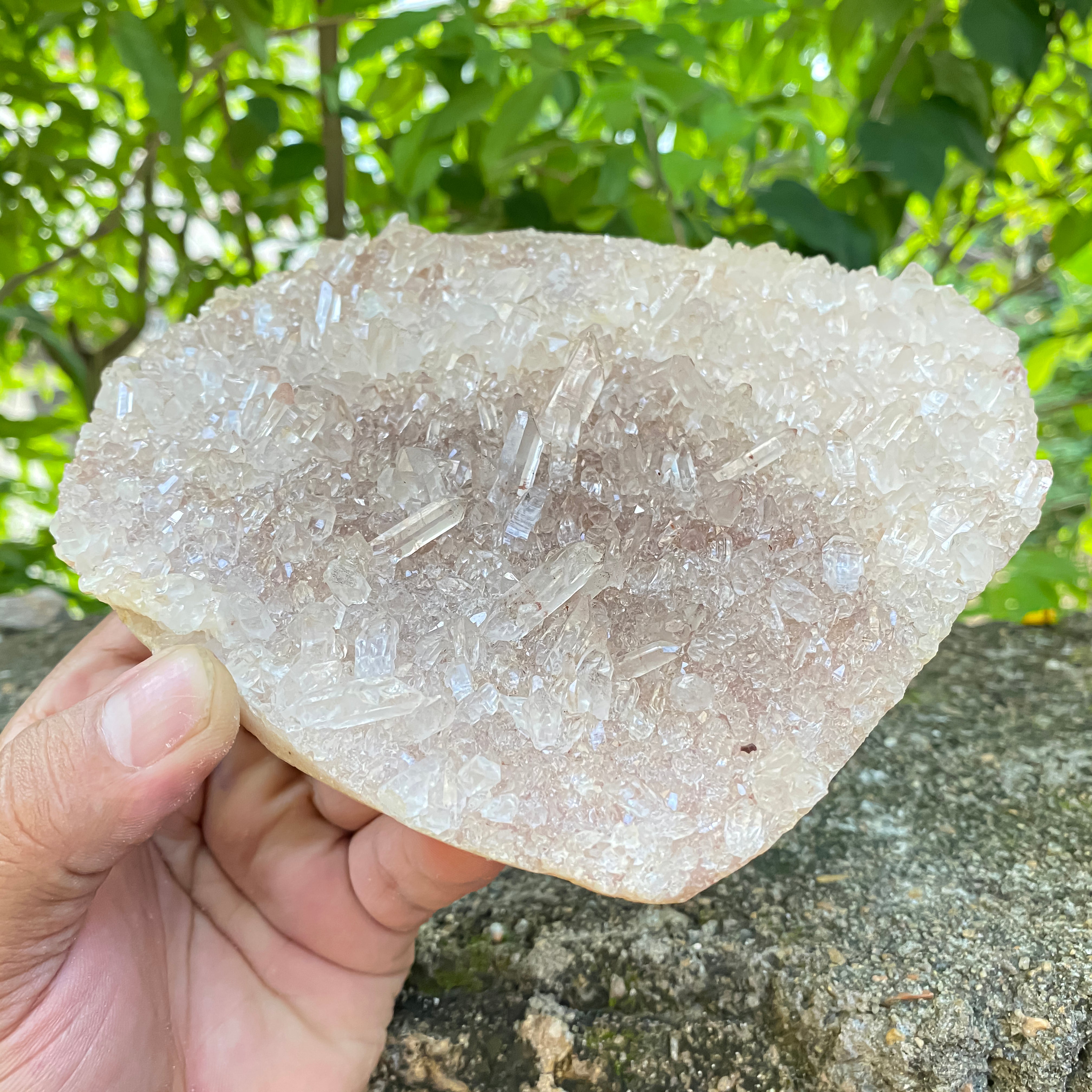 Natural Himalayan Pink Quartz Freeform 820g Healing Crystal