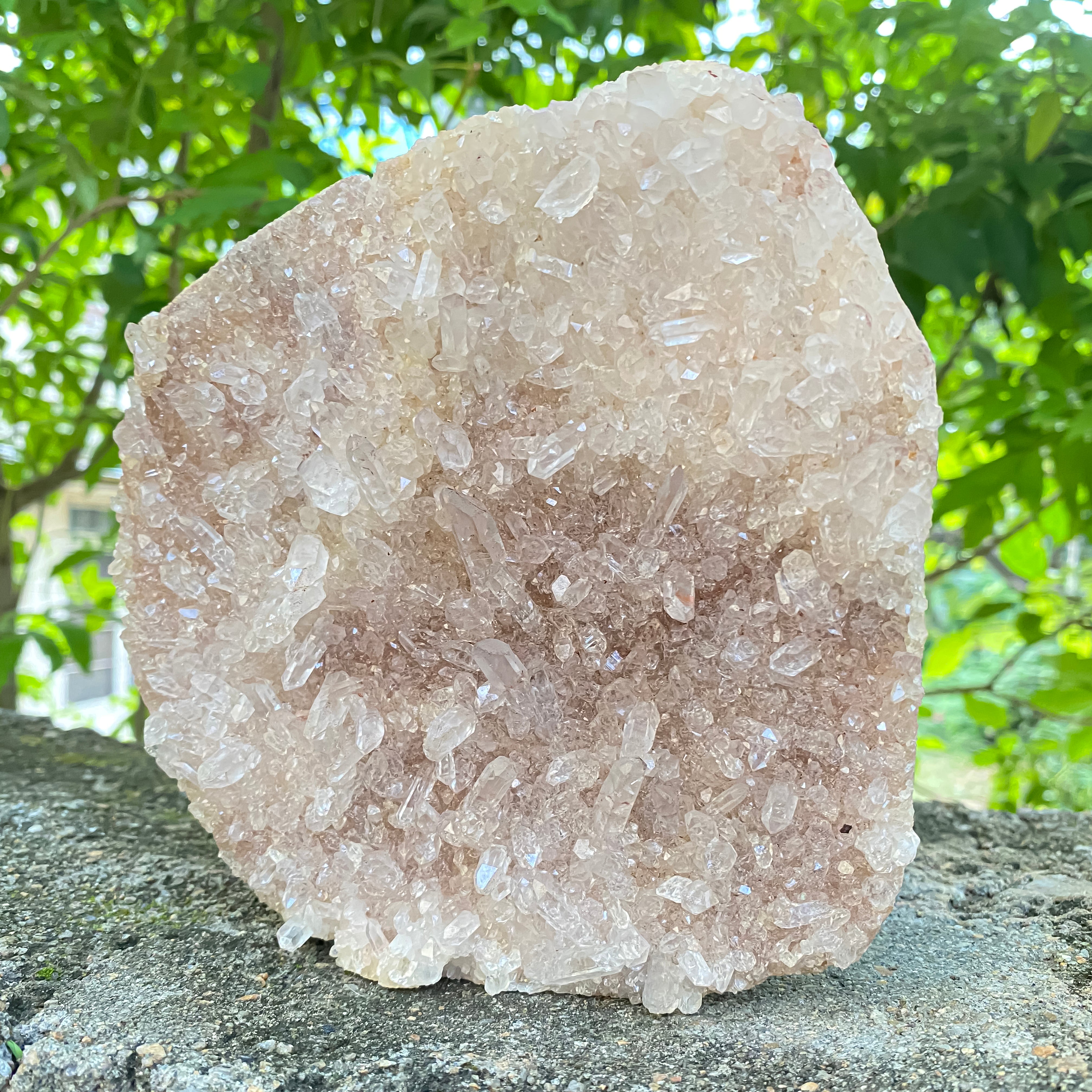 Natural Himalayan Pink Quartz Freeform 820g Healing Crystal