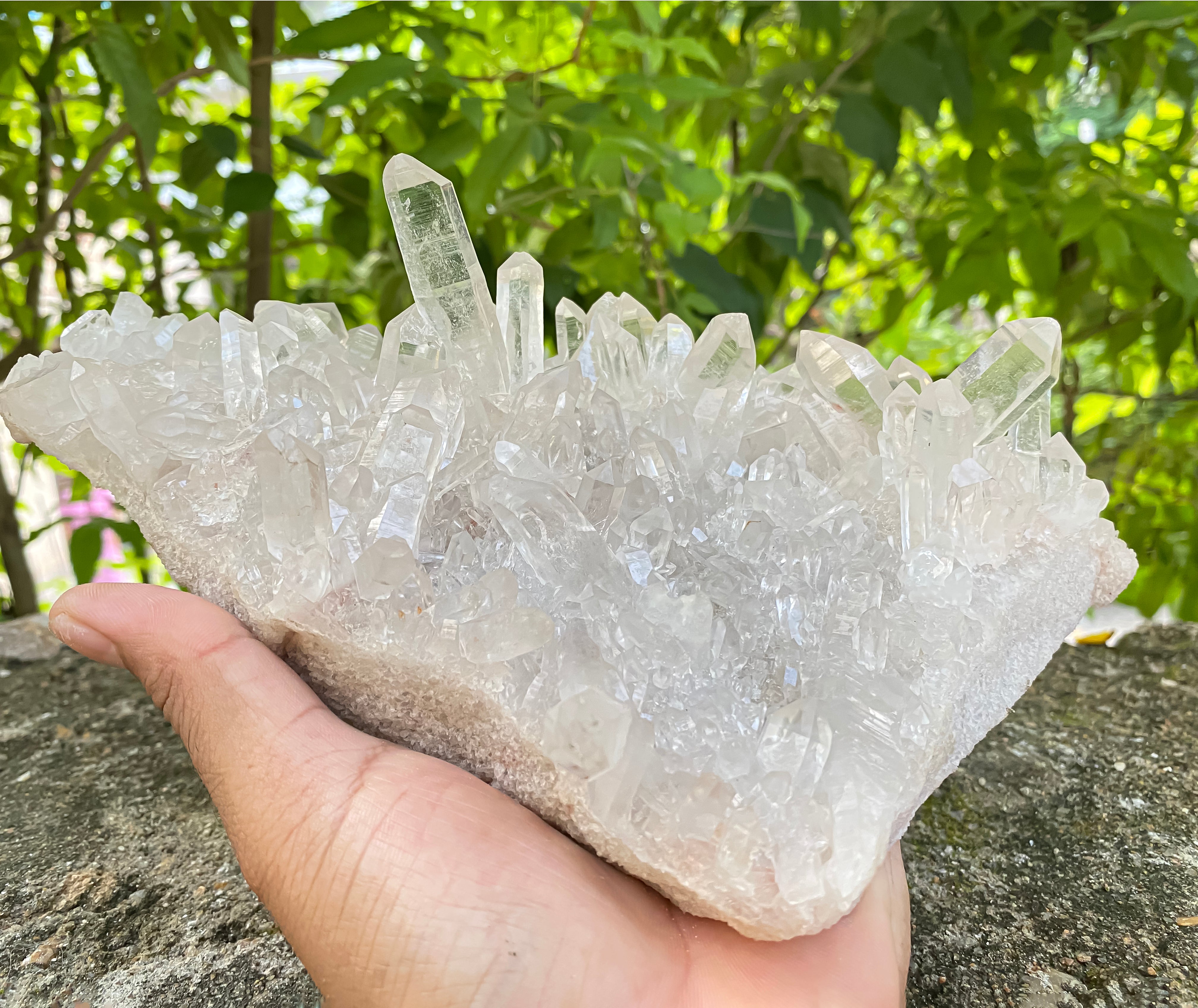 Natural Himalayan White Quartz Cluster 1550g Healing Crystal